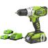 Greenworks G24CDK2X (3801107UC) Аккумуляторные дрели, шуруповерты инструкция, поддержка, форум, описание, мануал