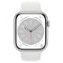 Apple Watch Series 8 45mm Silver Aluminum Case with White Sport Band, размер Regular (MP6N3) Apple Watch инструкция, поддержка, форум, описание, мануал
