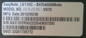 Packard Bell LV11HC-B9704G50Mnks