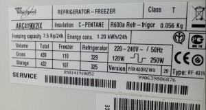 Whirlpool ARC 4190/2/IX