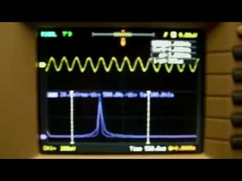 Видео превью: Fft view of mcu-generated sine on rigol ds1042c