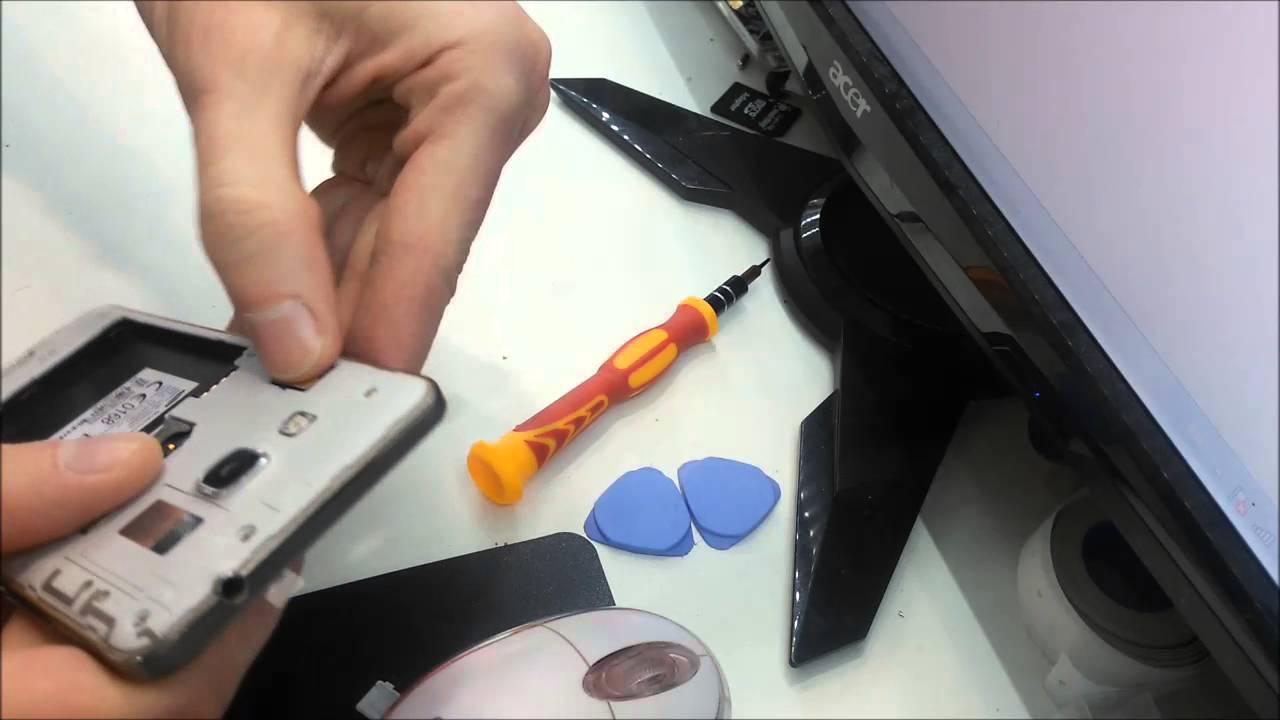 Видео превью: Samsung G530H Замена сенсора, дисплея