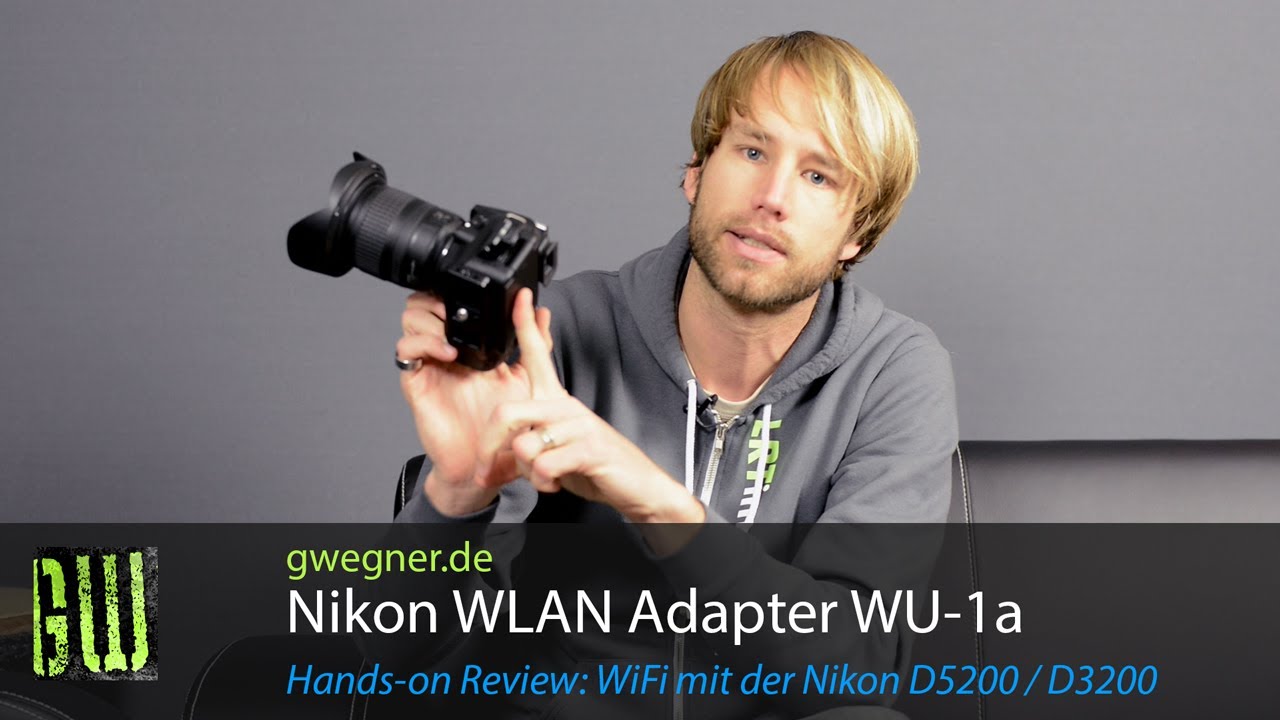 Видео превью: Nikon d5200 d3200 und der nikon wu-1a wlan wifi adapter für die smartphone tablet steuerung