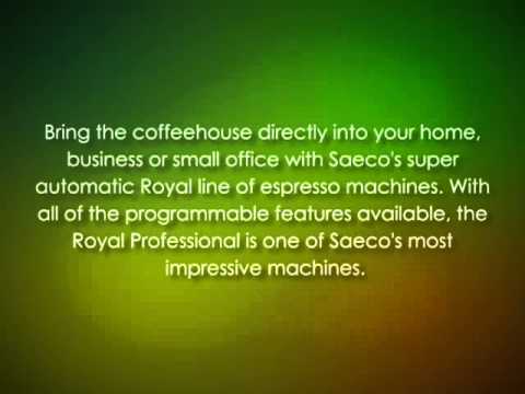 Saeco 21103 royal professional fully automatic espresso machine