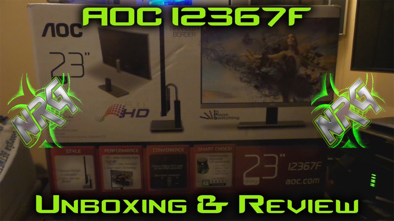 Видео превью: Aoc i2367f monitor unboxing & review