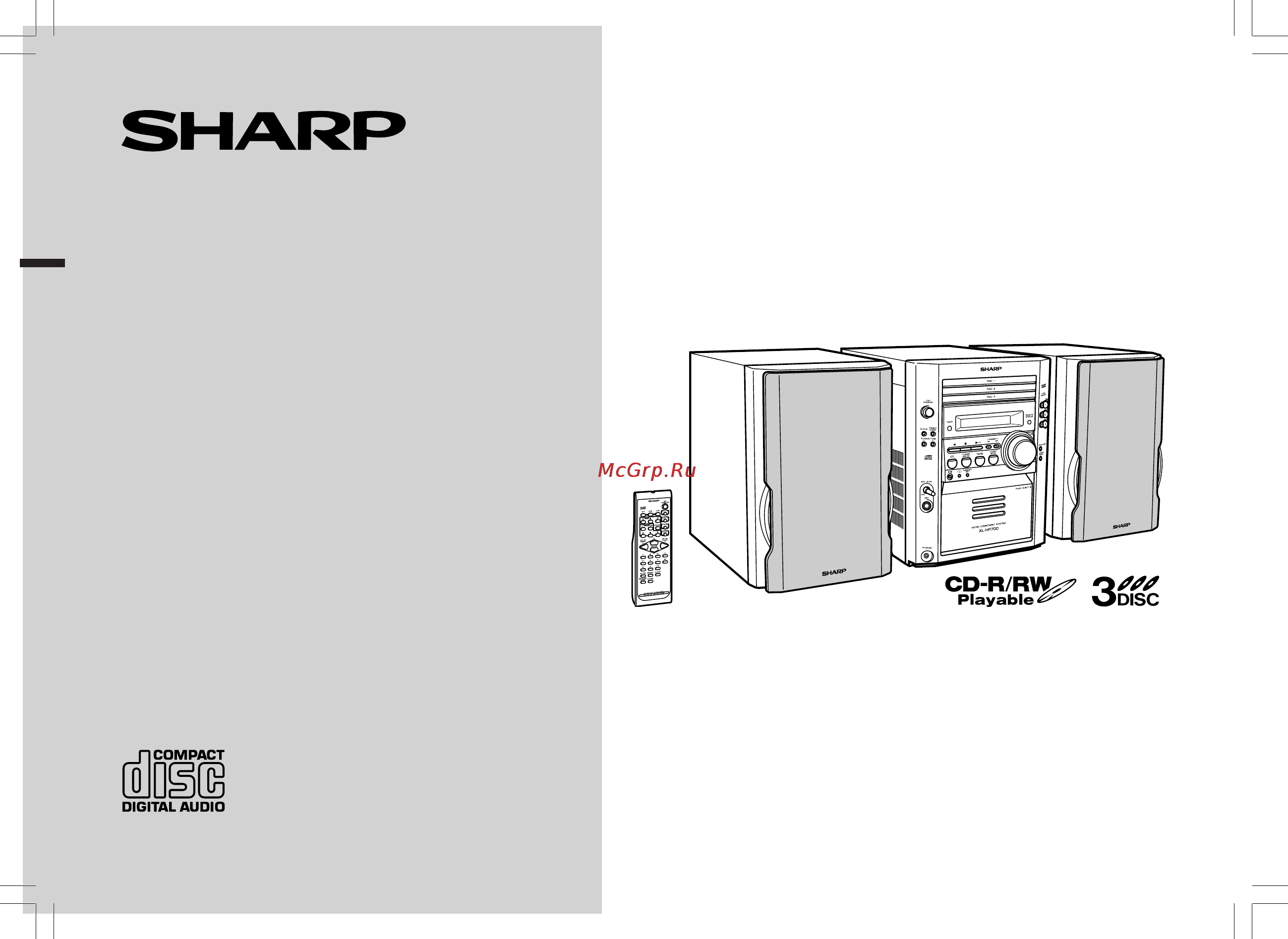 Sharp XL-HP700WR Инструкция по эксплуатации онлайн