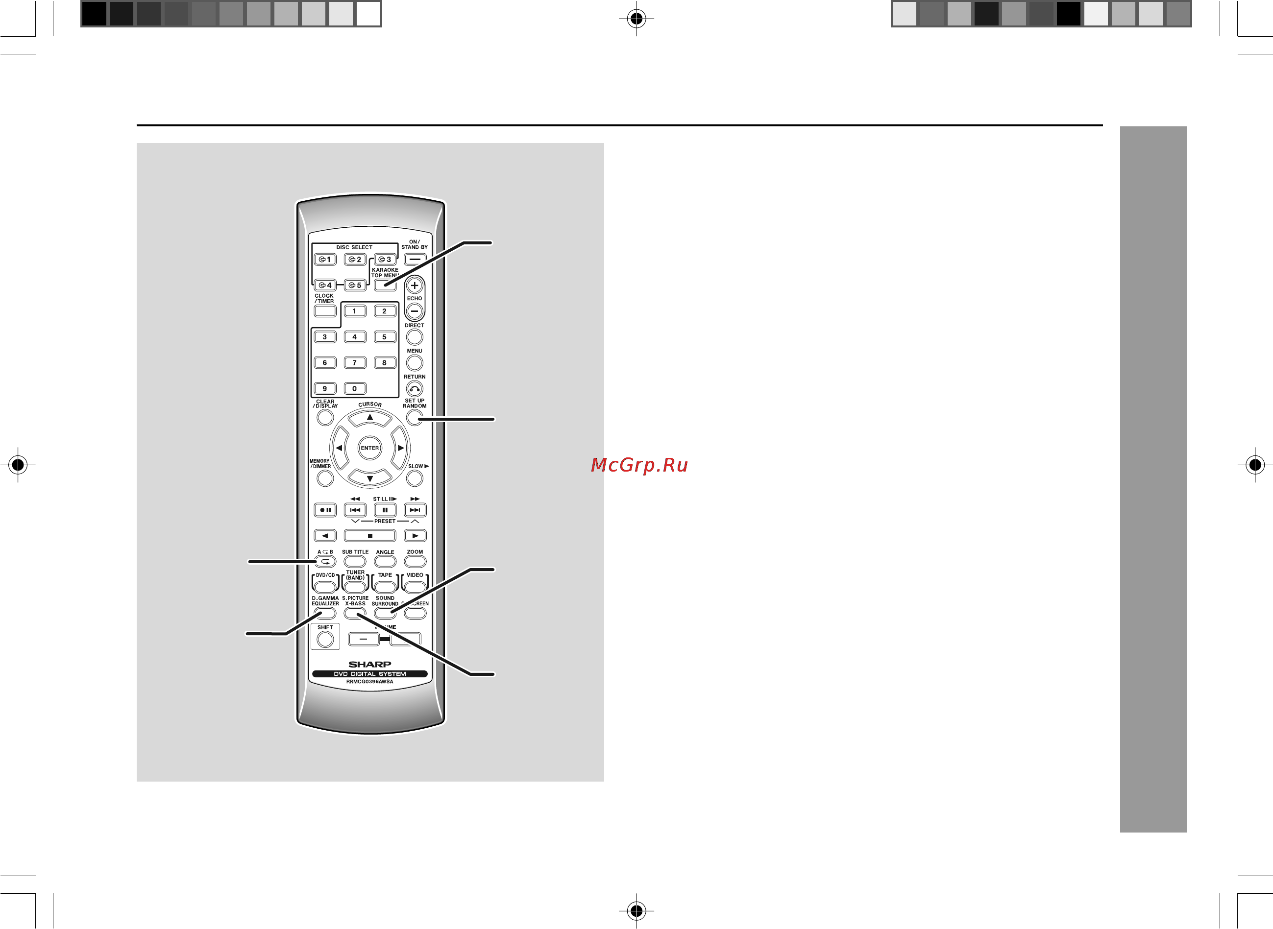 Sharp XL-DV444WR [11/76] Controls and indicators continued