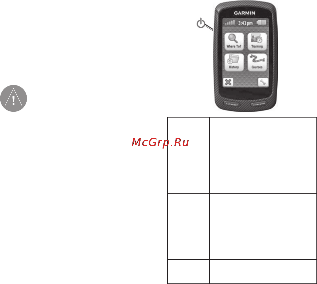 Garmin Edge 800 [7/74] Краткий обзор прибора