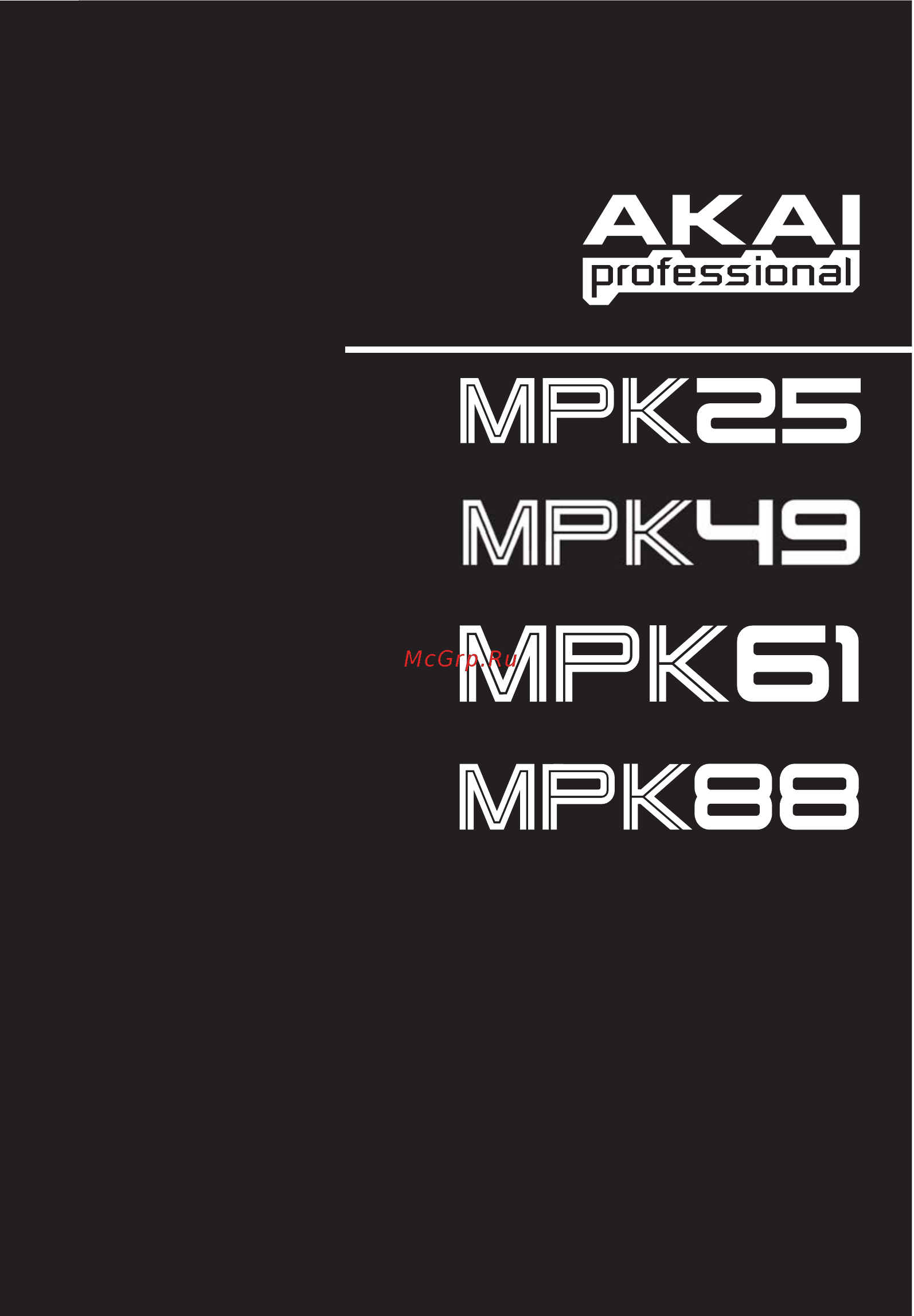 Akai MPK49 Инструкция по эксплуатации онлайн
