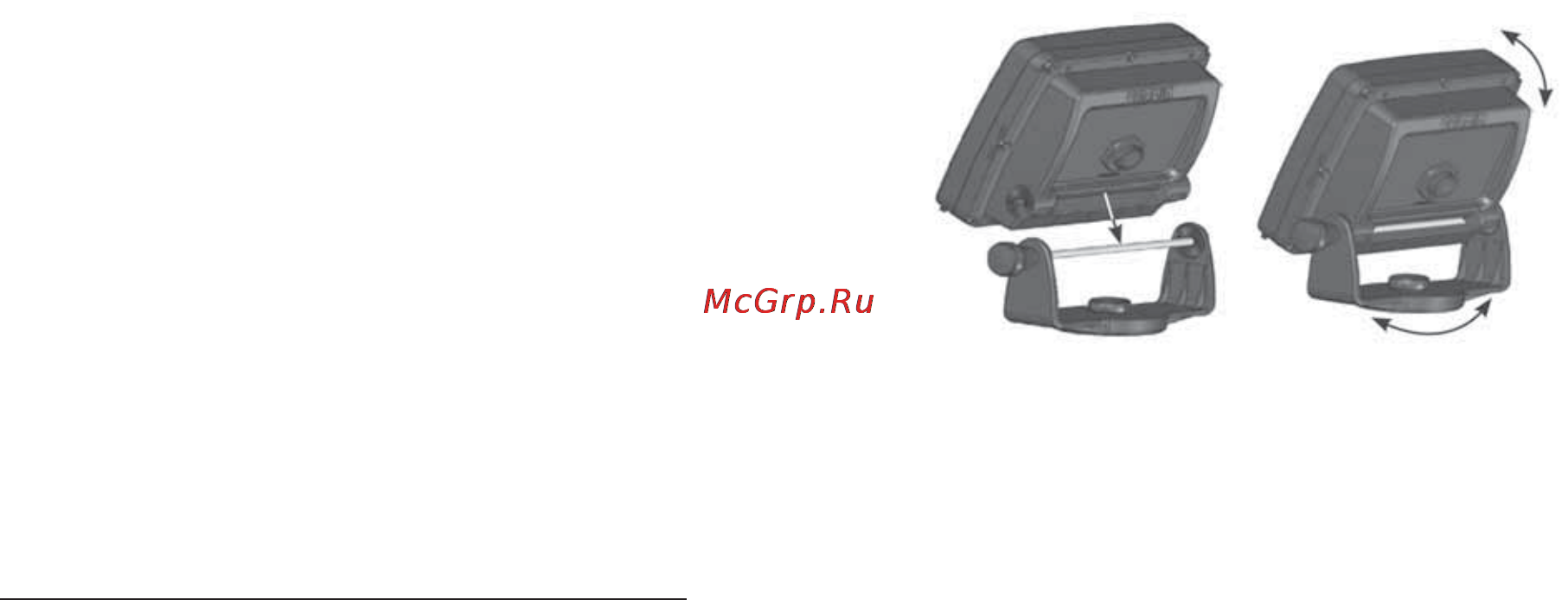 Garmin Fishfinder 300C [13/56] Крепление устройства к монтажной скобе