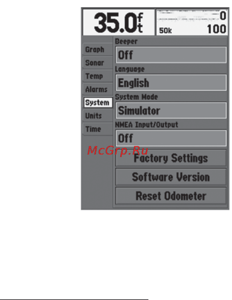 Garmin Fishfinder 300C [38/56] Позиция units единицы измерения