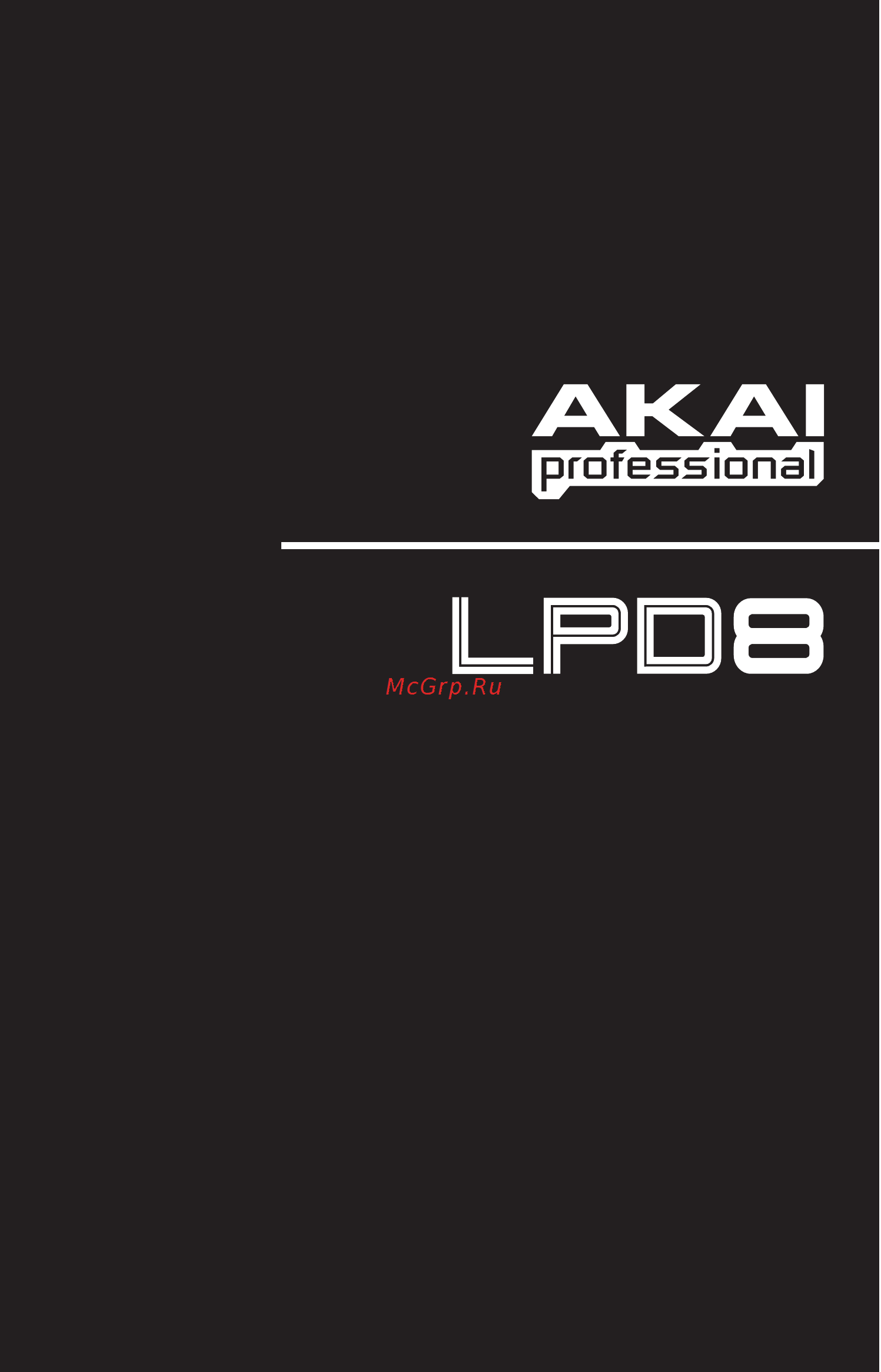 Akai LPD8 Инструкция по эксплуатации онлайн