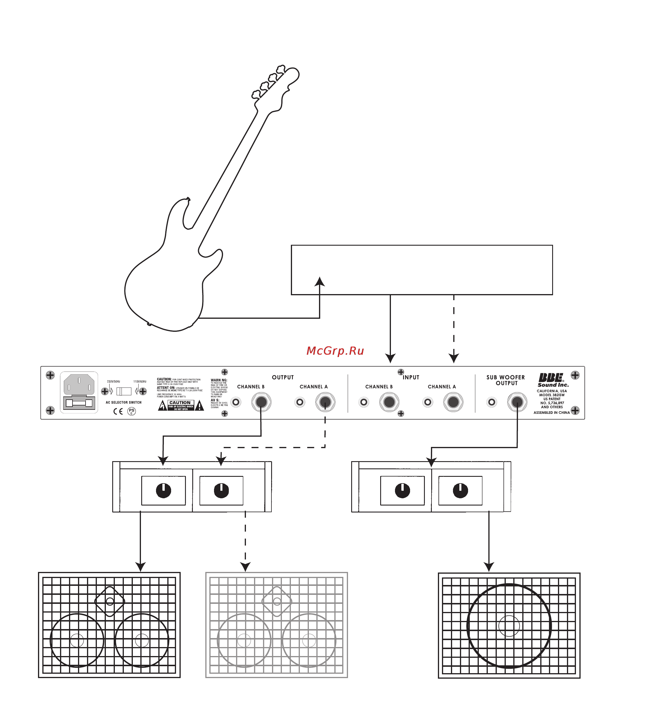 BBE 382isw Sonic Maximizer [10/12] Live application individual instruments