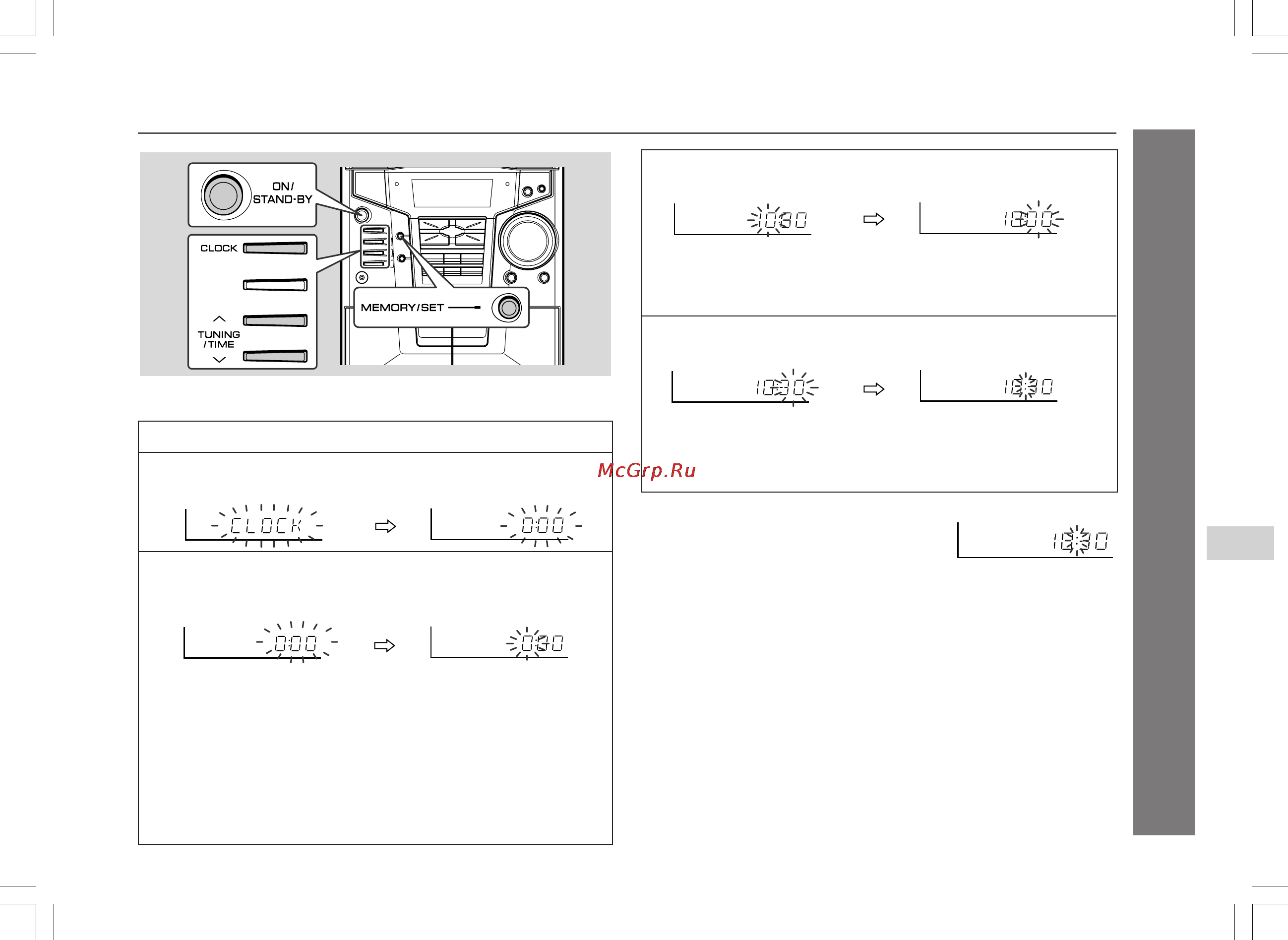Sharp CD-E800WR [15/36] Установка часов