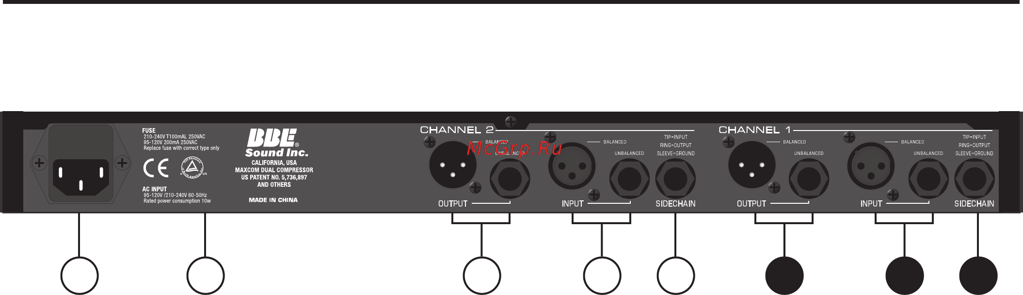 BBE MaxCom [11/24] Rear panel