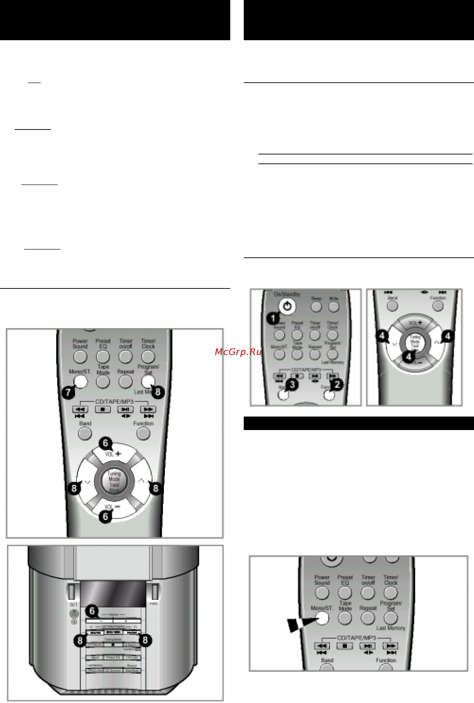 Samsung MM-ZL7 [14/22] Поиск радиостанций и запоминание настройки на них в память системы продолжение ____________________