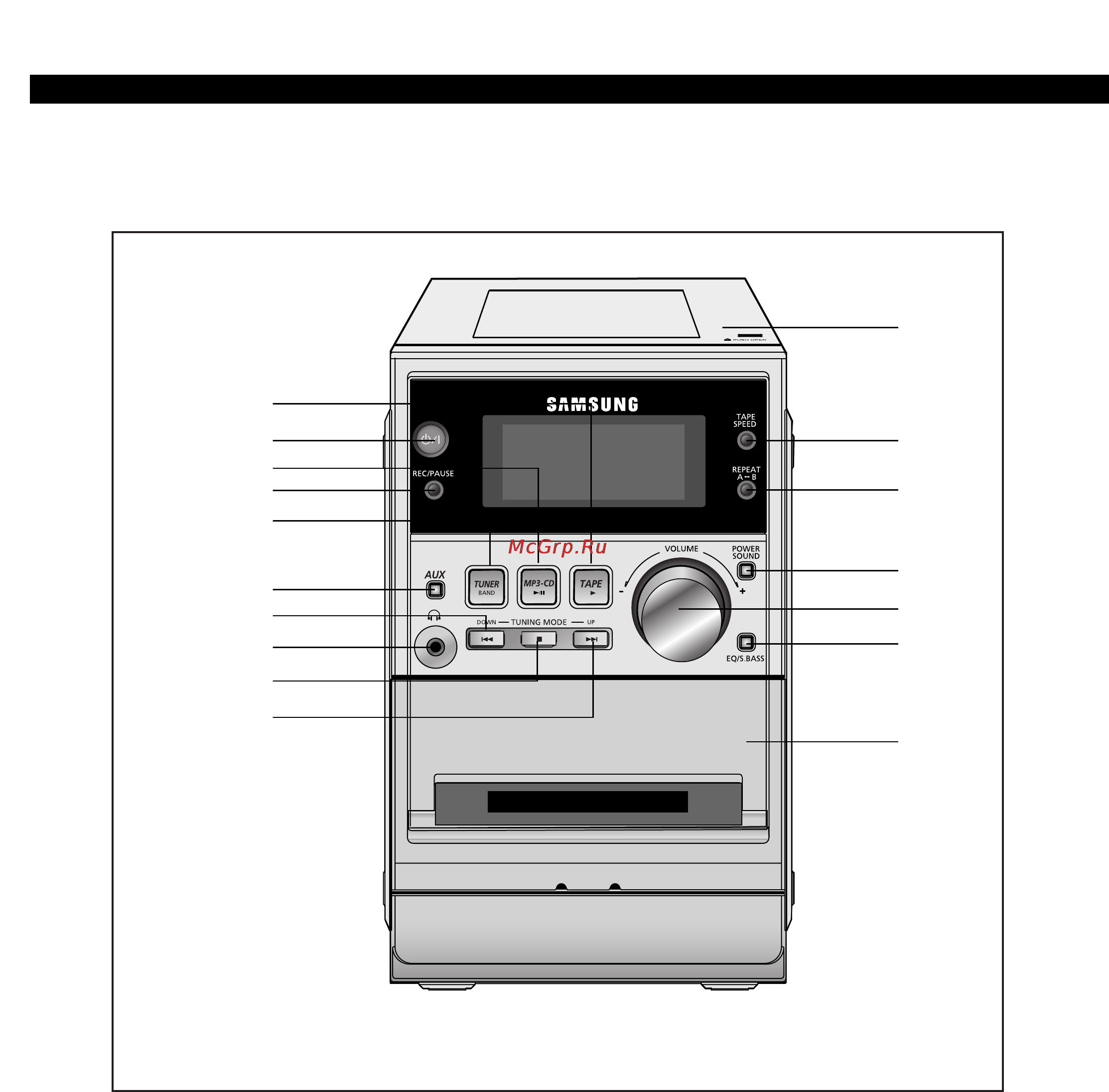 Samsung MM-ZJ5 [4/24] Вид передней панели