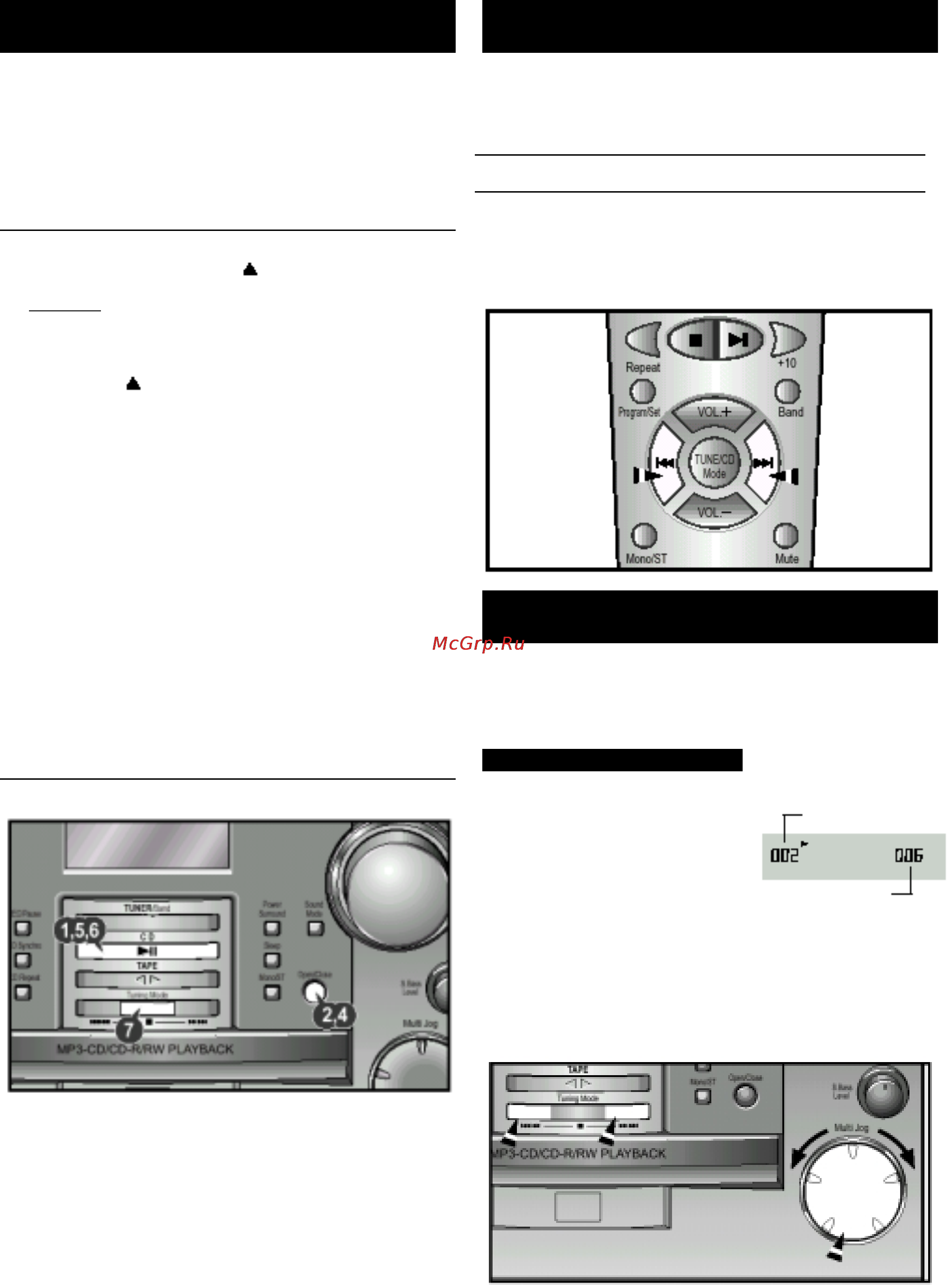 Samsung MM-ZB9 [11/26] Воспроизведение компакт диска диска mp3 cd