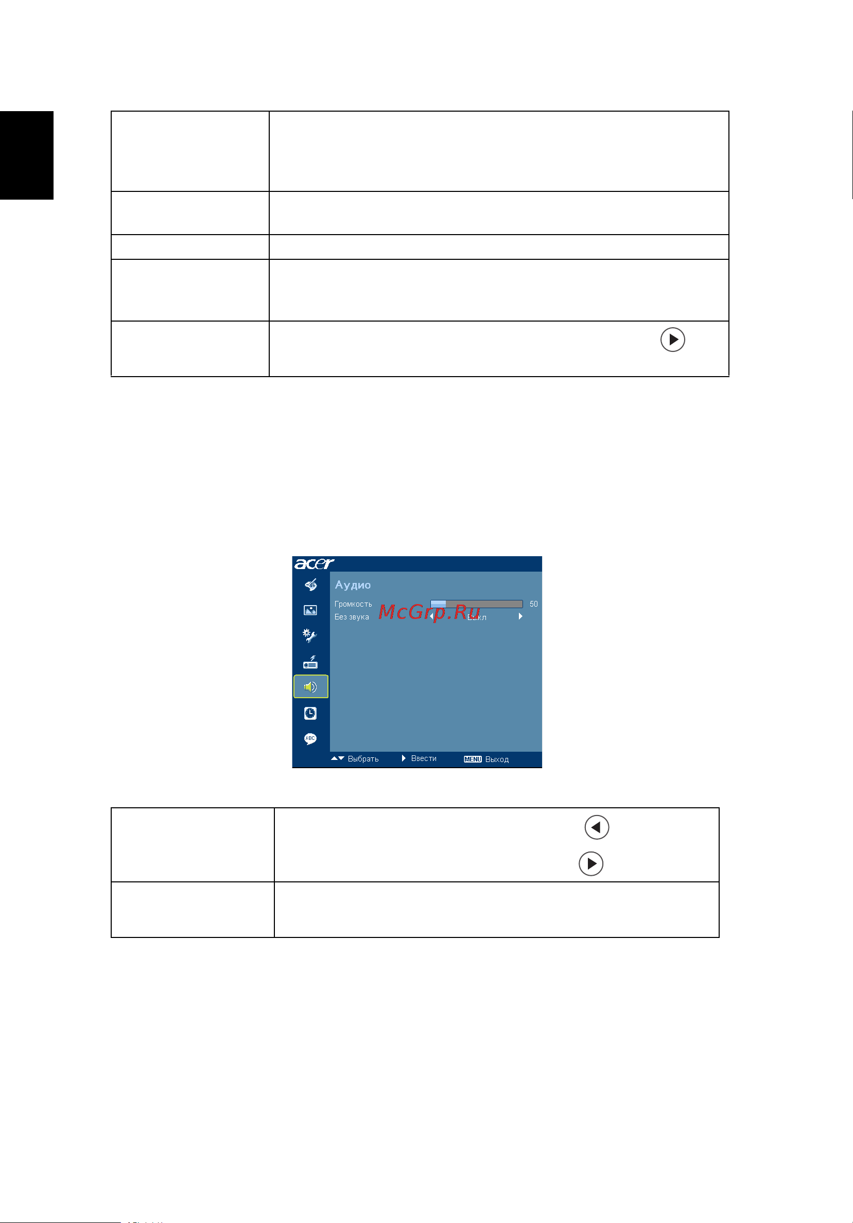 Acer X1210S [36/58] Aудкио