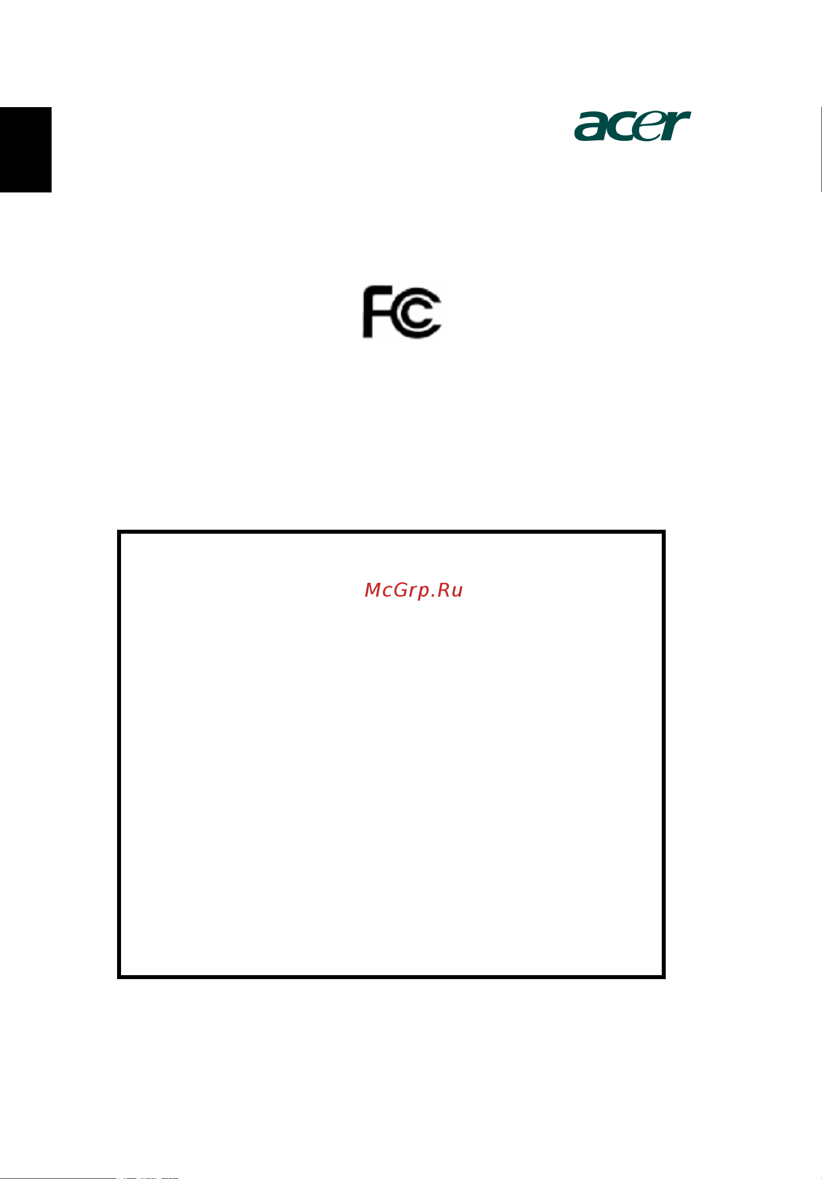 Acer X1210S [58/58] Federal communications commission declaration of conformity