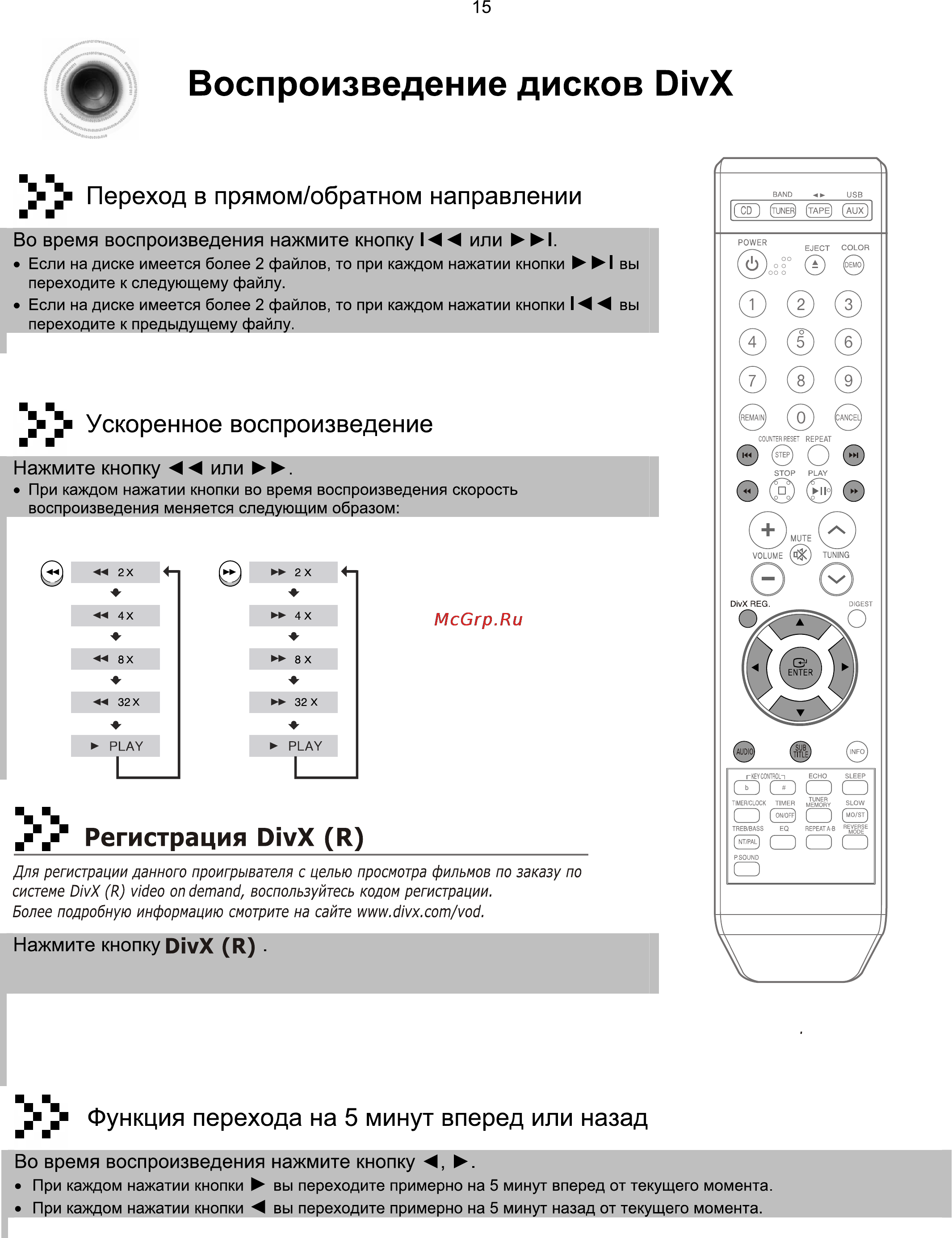 Samsung MM-X7 [16/47] Во время воспроизведения нажмите кнопку