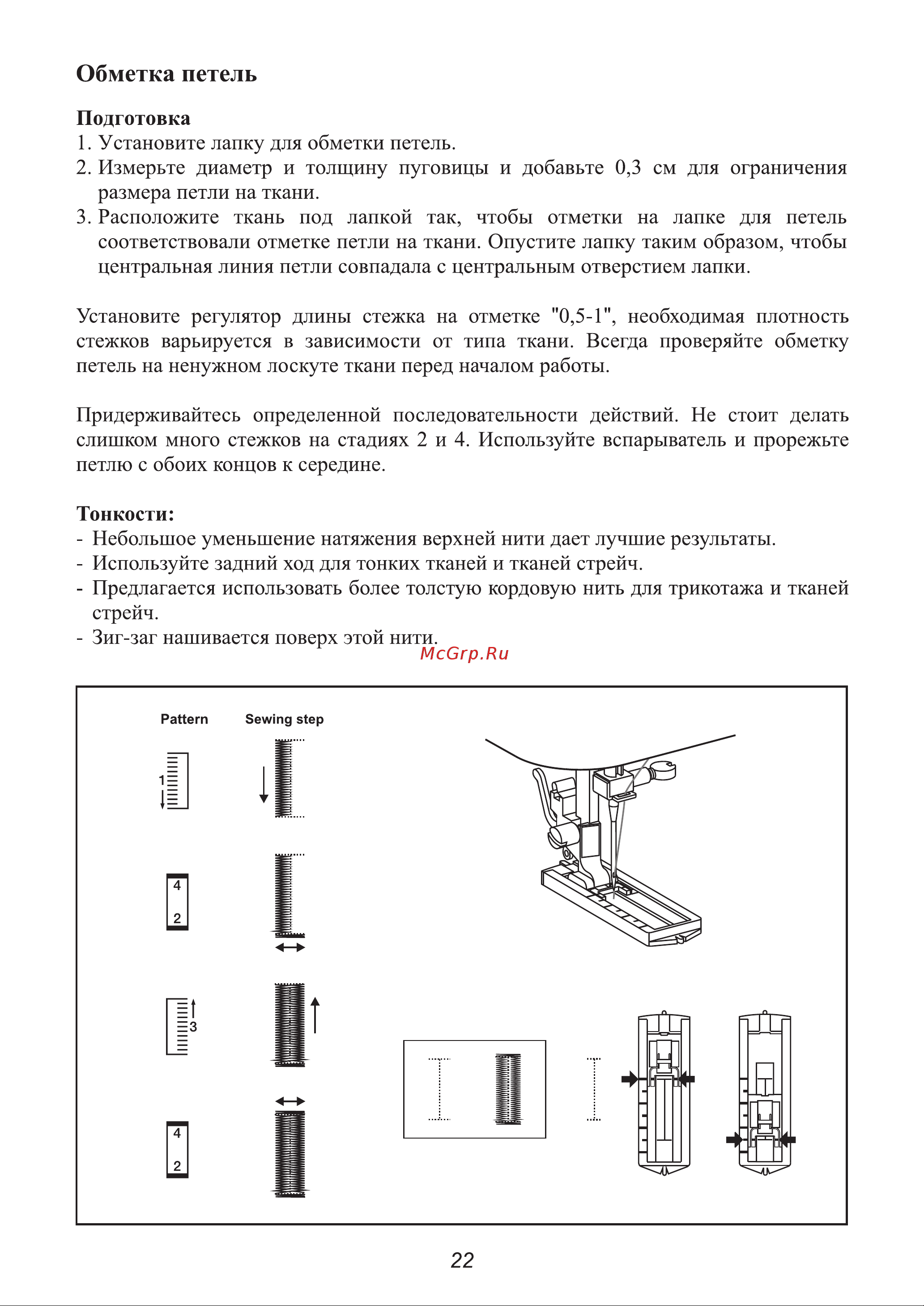 Astralux 610 [25/31] Обметка петель