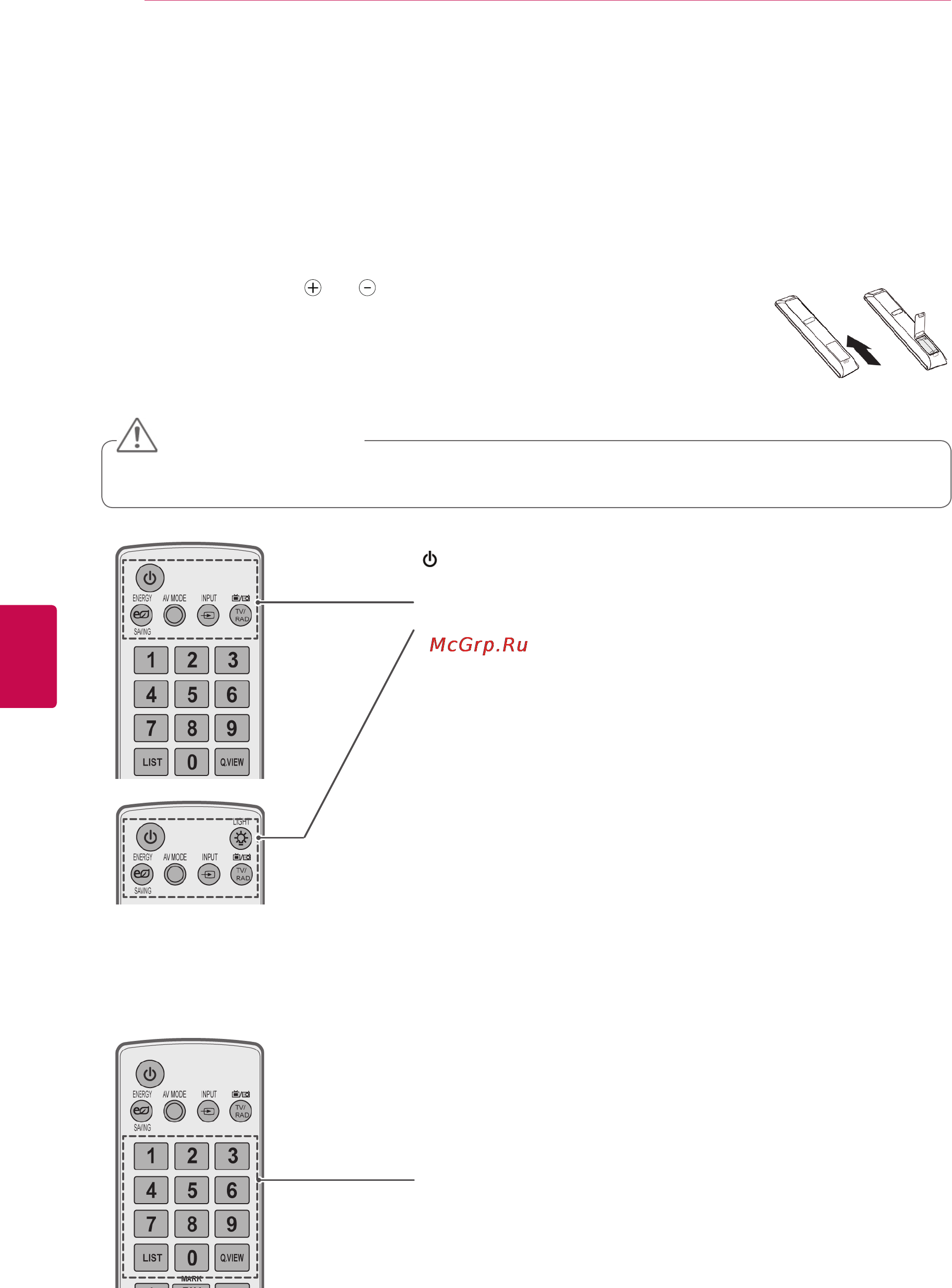 LG 42LK451 [26/118] Пультдистанционногоуправления