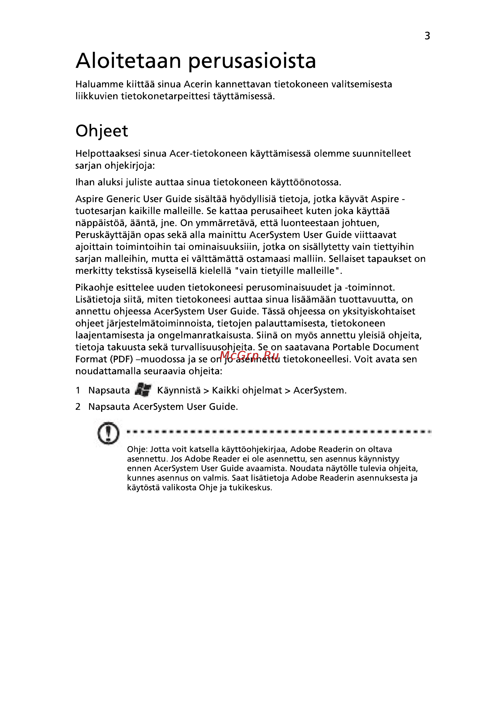 Acer 5742ZG-P623G32Mnkk [107/314] Aloitetaan perusasioista