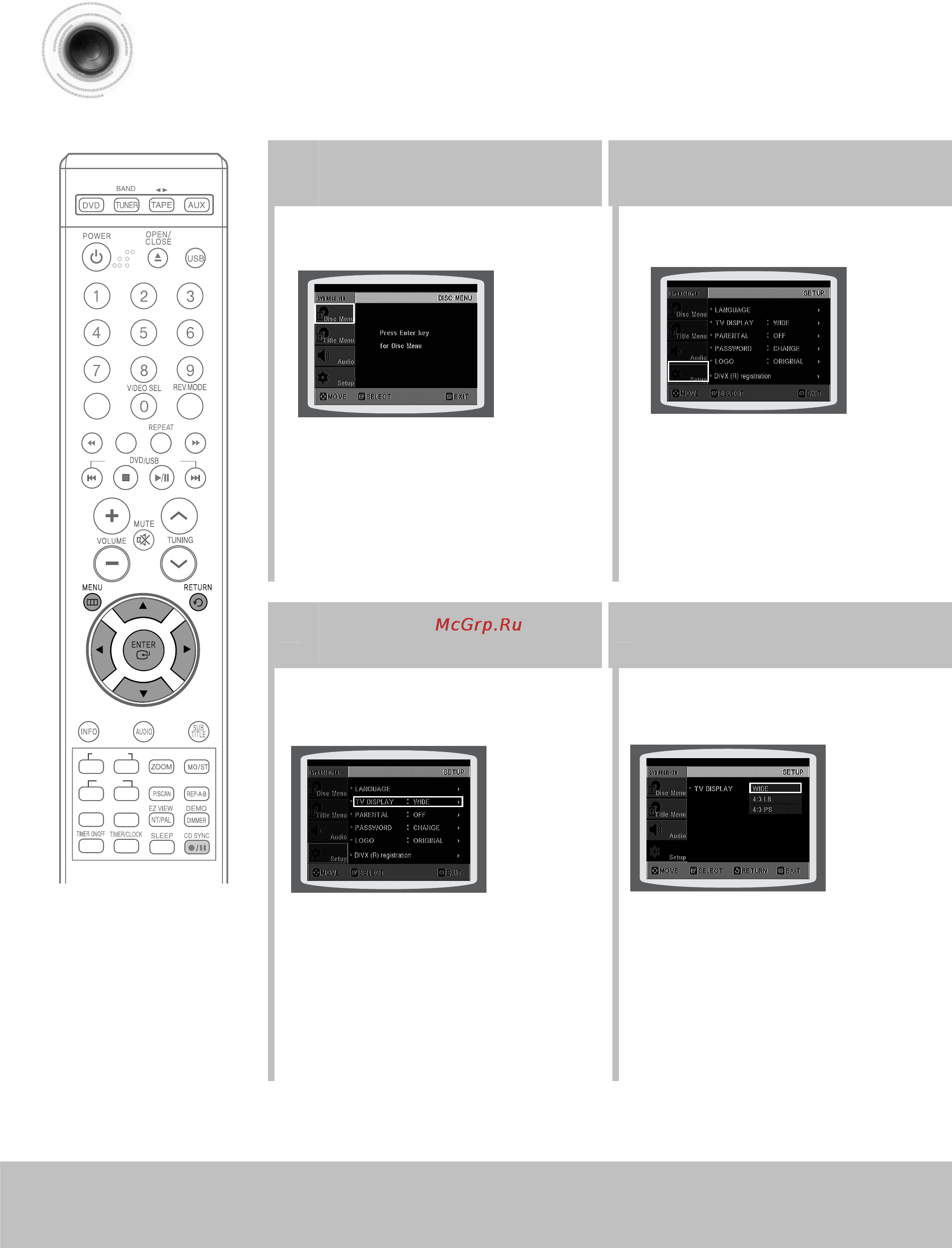 Samsung MM-KT8 [34/81] Настройка формата экрана телевизора