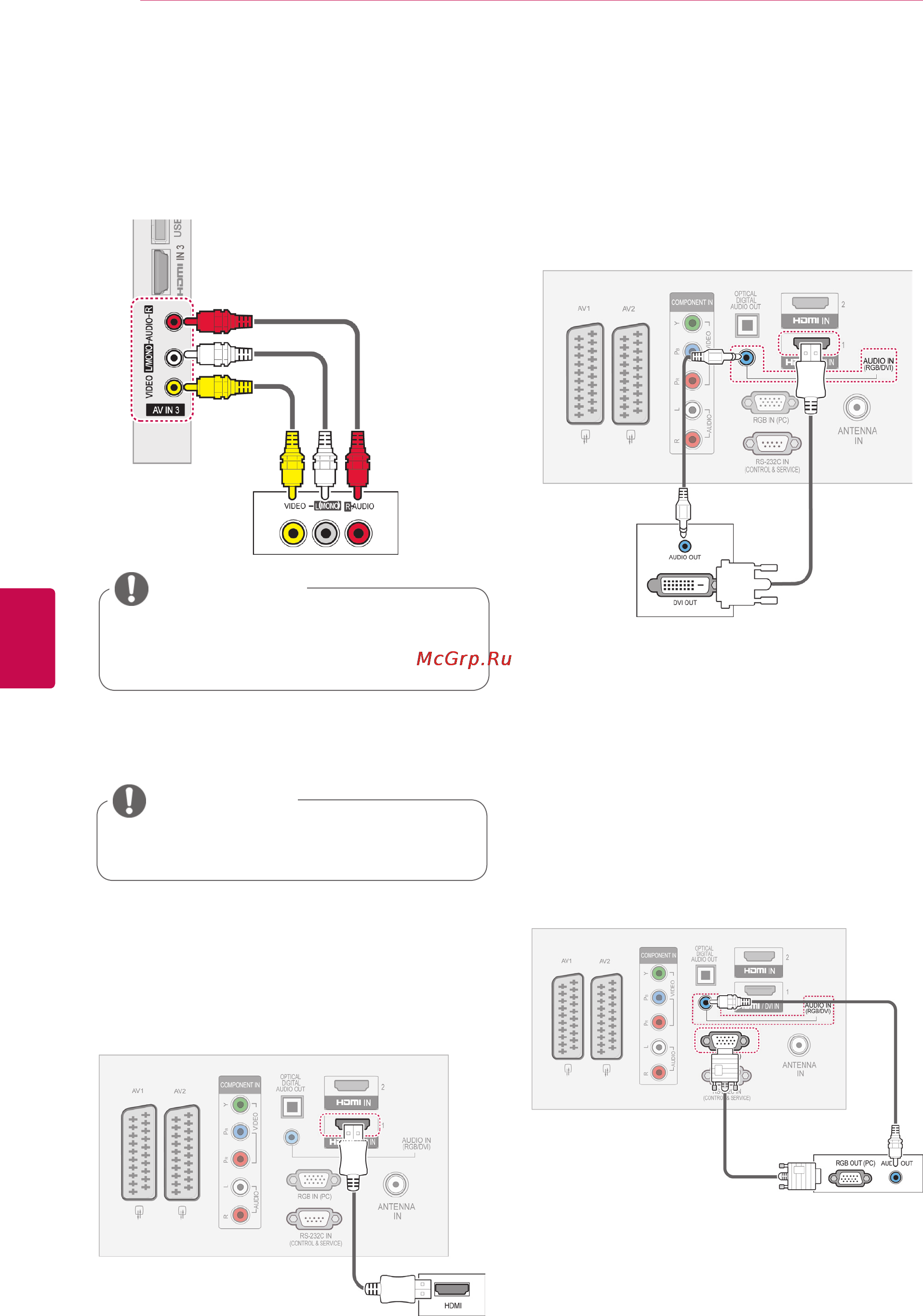 LG 32LK551 [86/118] Установка композитного подключения