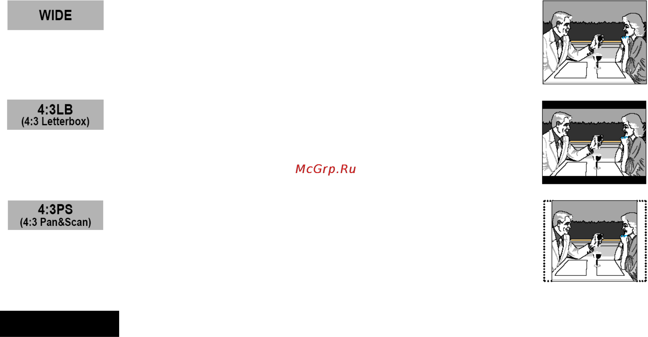 Samsung MM-KC9 [35/78] Настройка формата телевизионного кадра соотношения сторон экрана