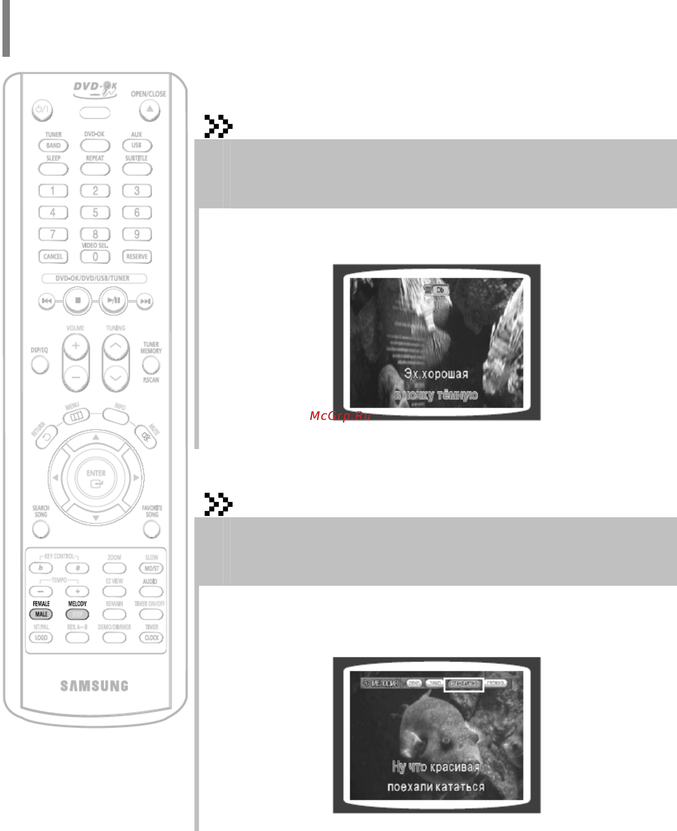 Samsung MM-KC10 [56/80] Выбор мужского женского голоса функция мелодия