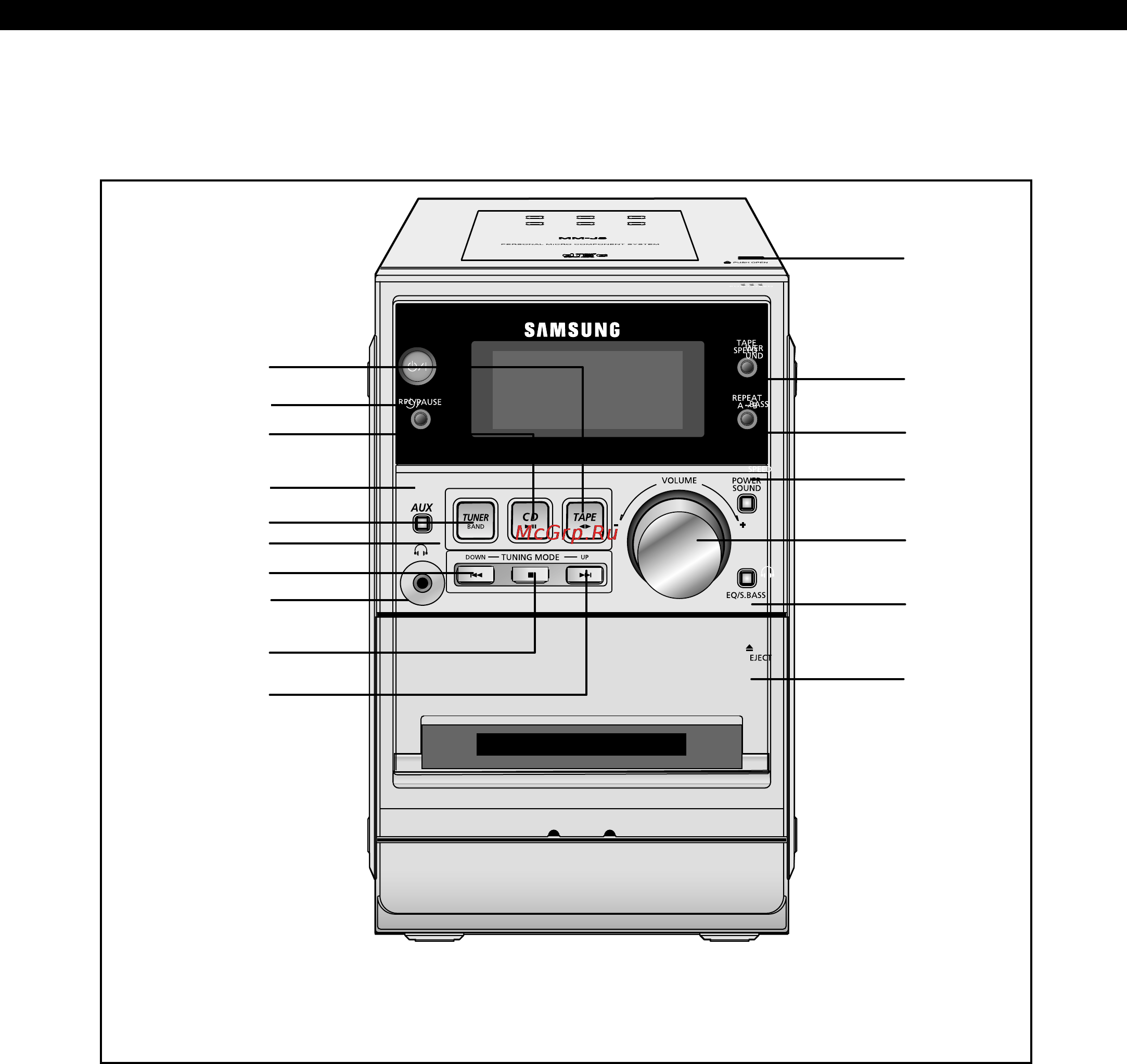 Samsung MM-J5 [4/22] Кнопка tape speed скорость ленты
