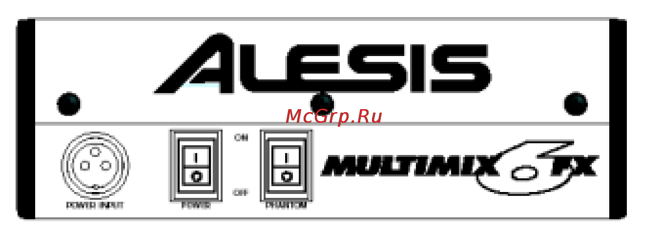 Alesis MULTIMIX 6FX [16/27] Power input вход питания