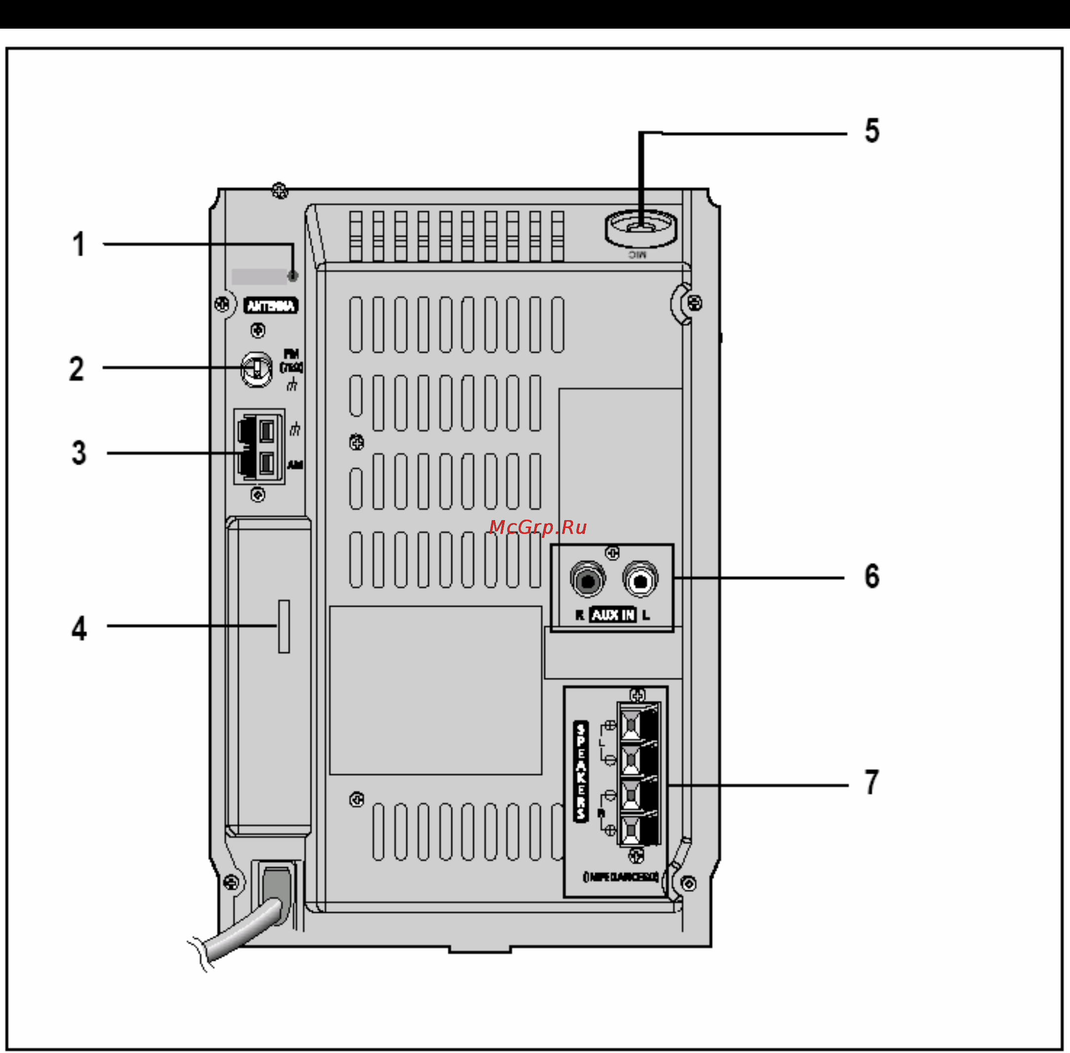 Samsung MM-J4 [6/22] Вид задней панели