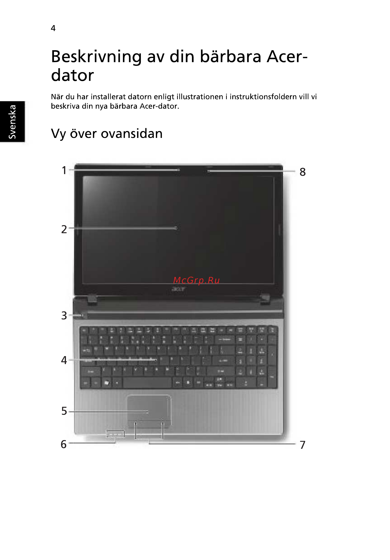 Acer 5750G-2314G50Mnkk [100/320] Beskrivning av din bárbara acer dator