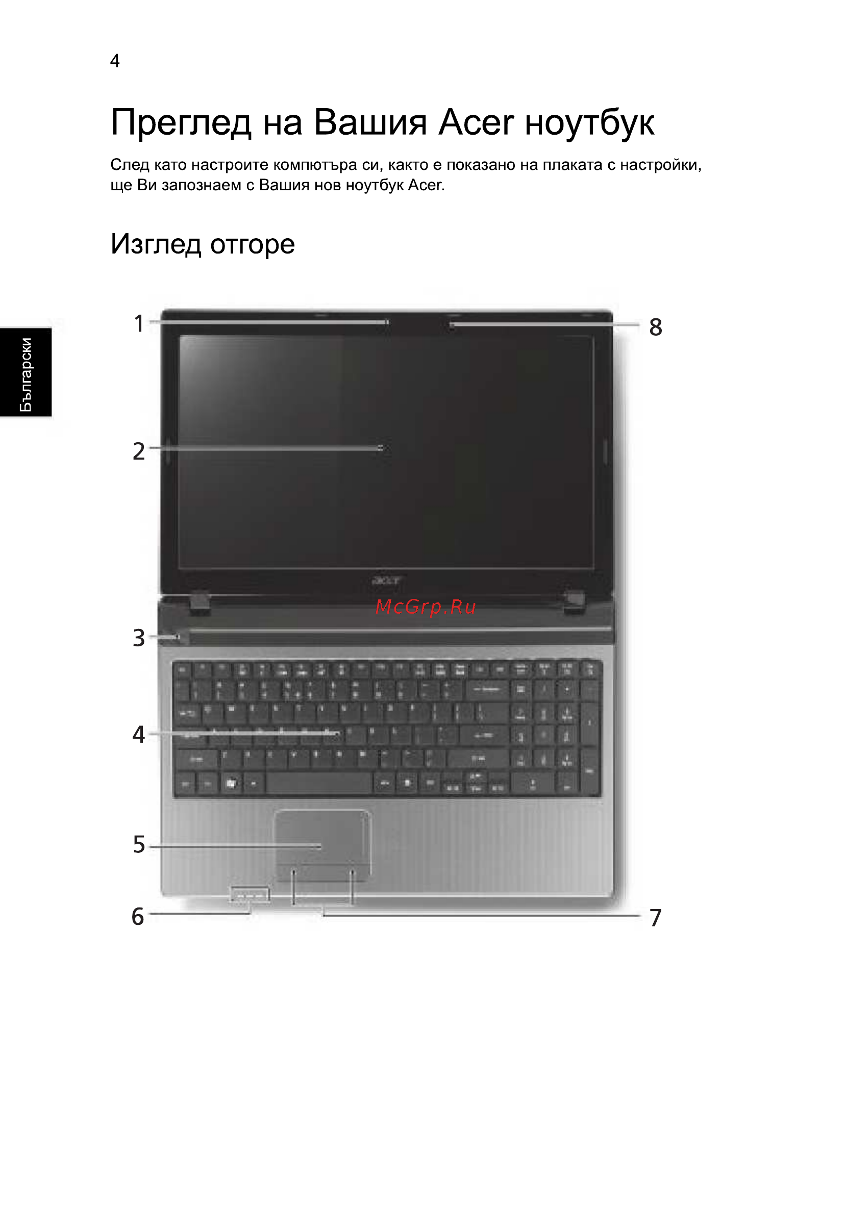 Acer 5750G-2314G50Mnkk [202/320] Преглед на вашия acer ноутбук