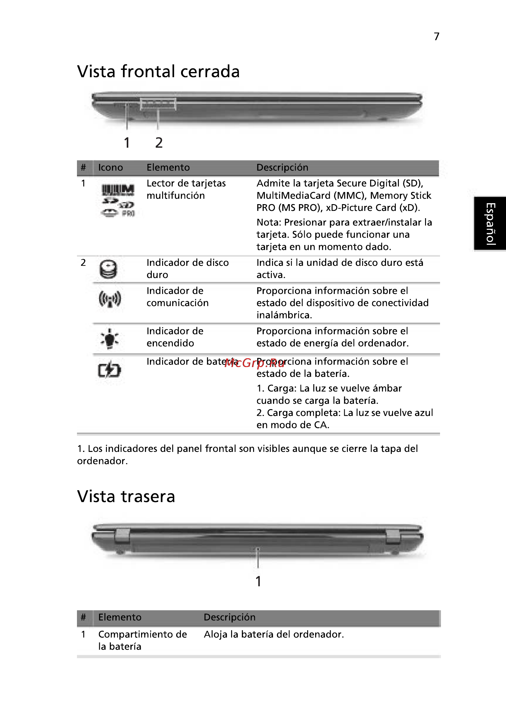 Acer 5750G-2314G50Mnkk [49/320] Vista frontal cerrada