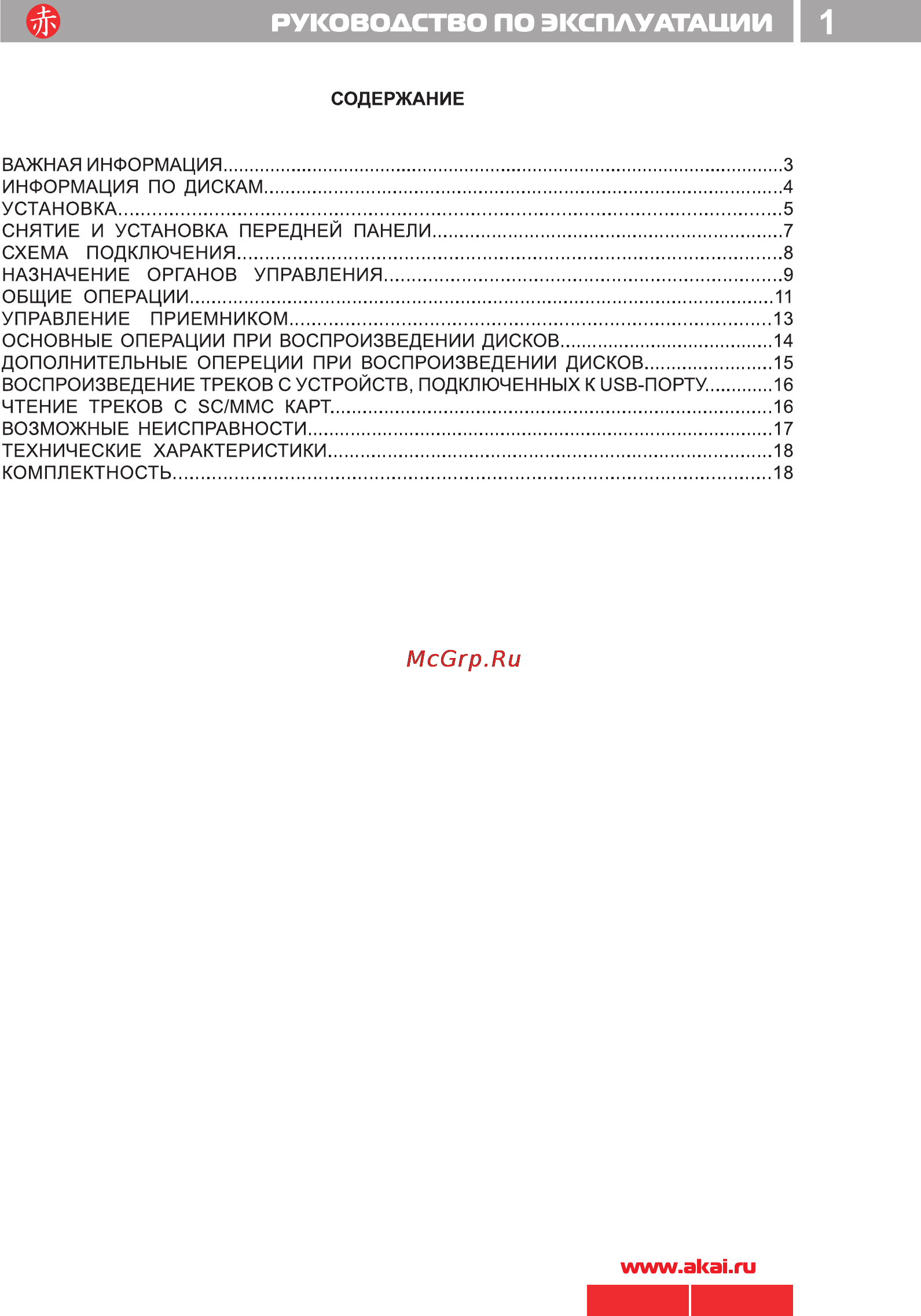 Akai ACR-220MMU [2/19] 220 pdf