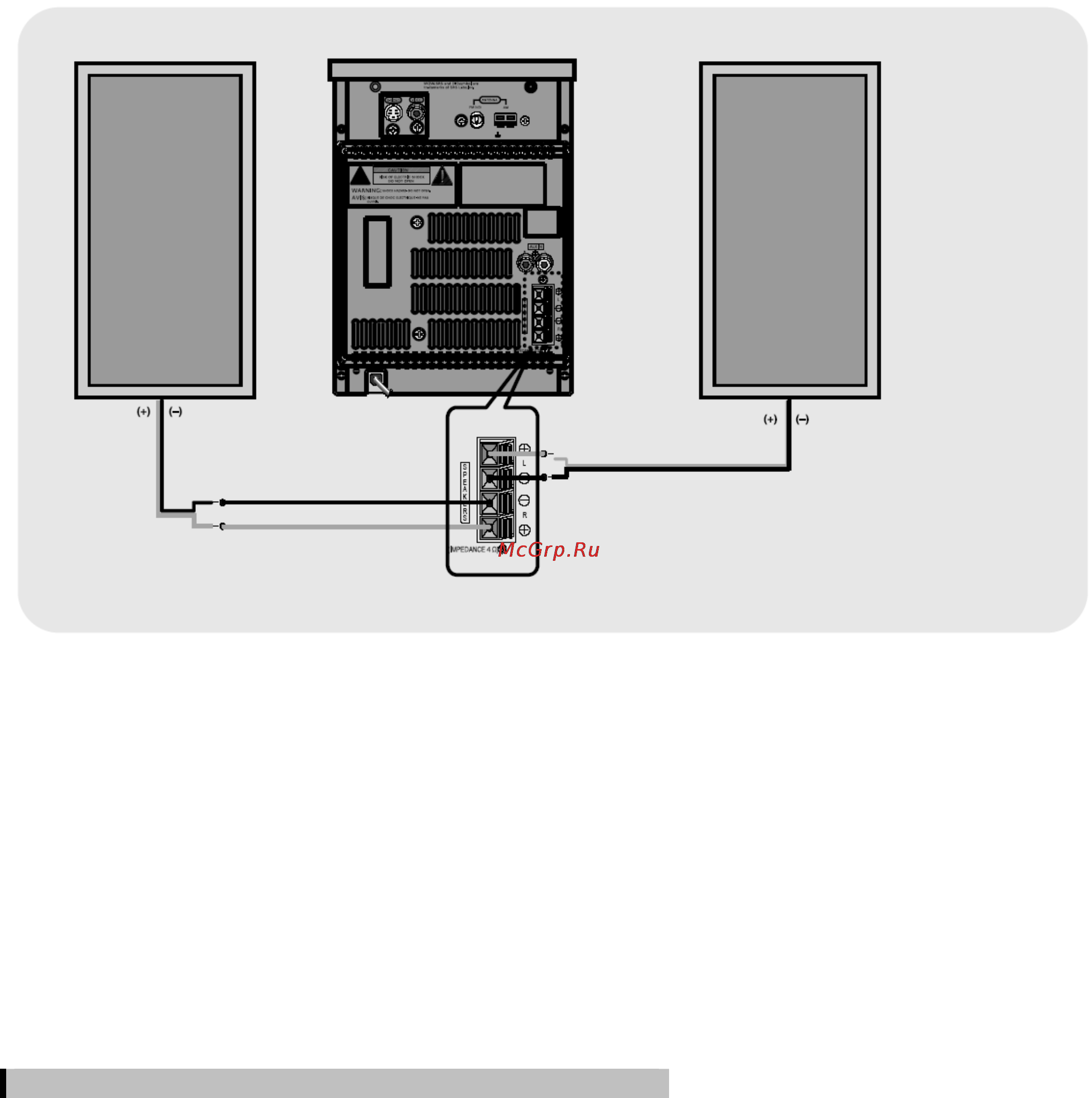 Samsung MM-DJ8 [10/64] Подсоединение громкоговорителей акустической системы