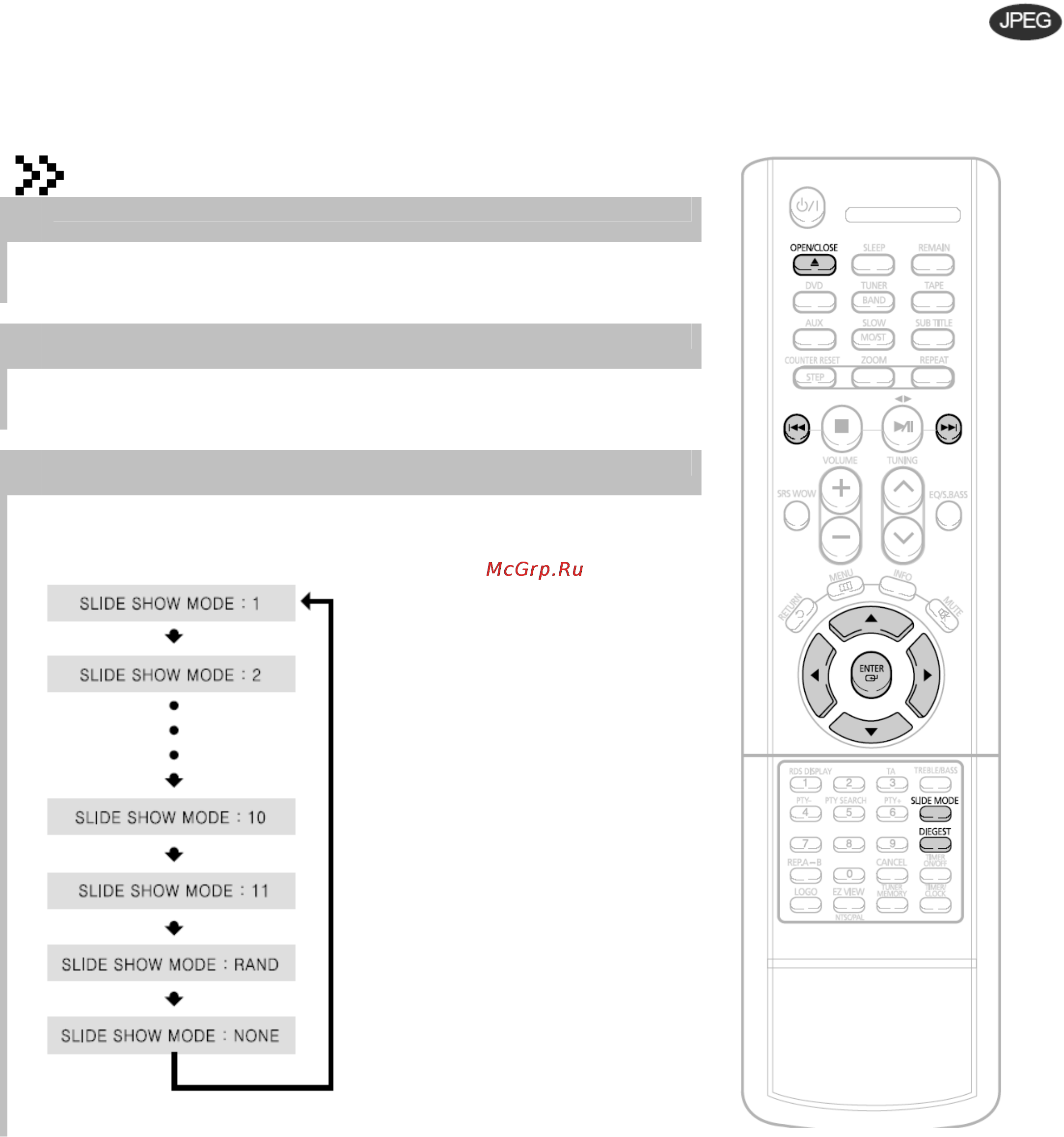Samsung MM-DJ8S [28/64] Воспроизведение файлов формата jpeg