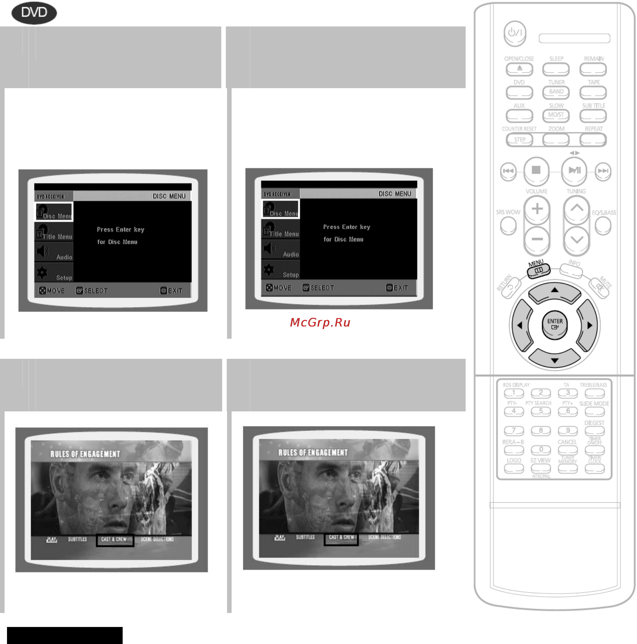 Samsung MM-DJ8 [30/64] Использование меню диска