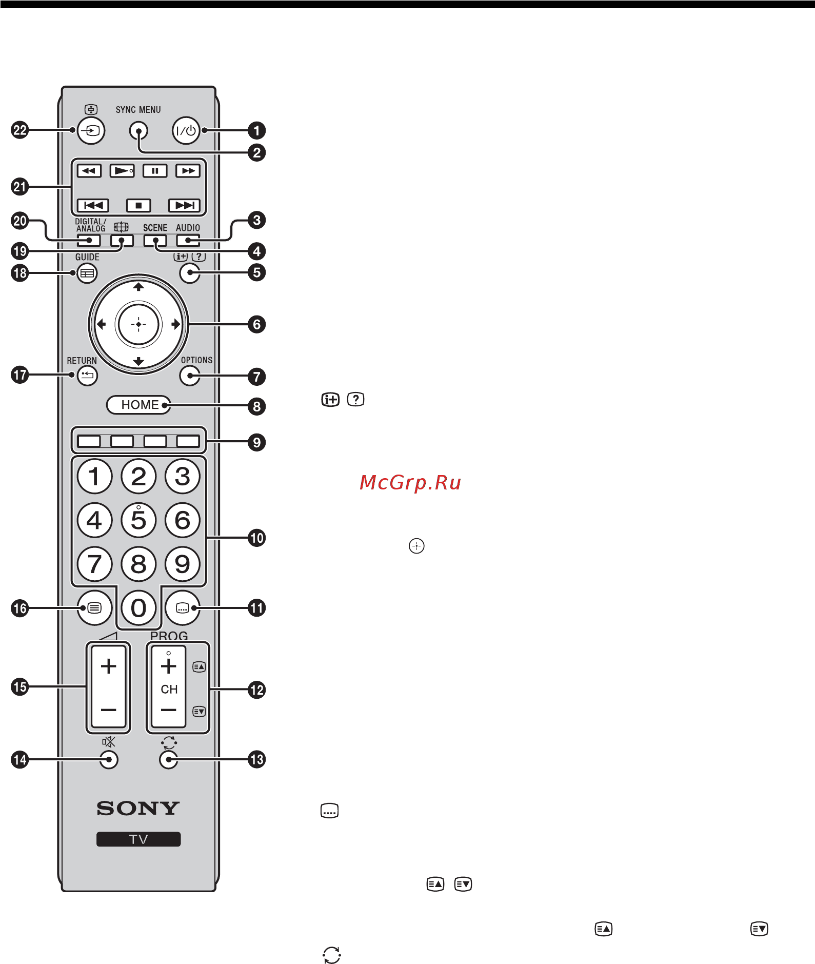 Sony KDL-32BX420 [240/324] Översikt över fjärrkontrollen