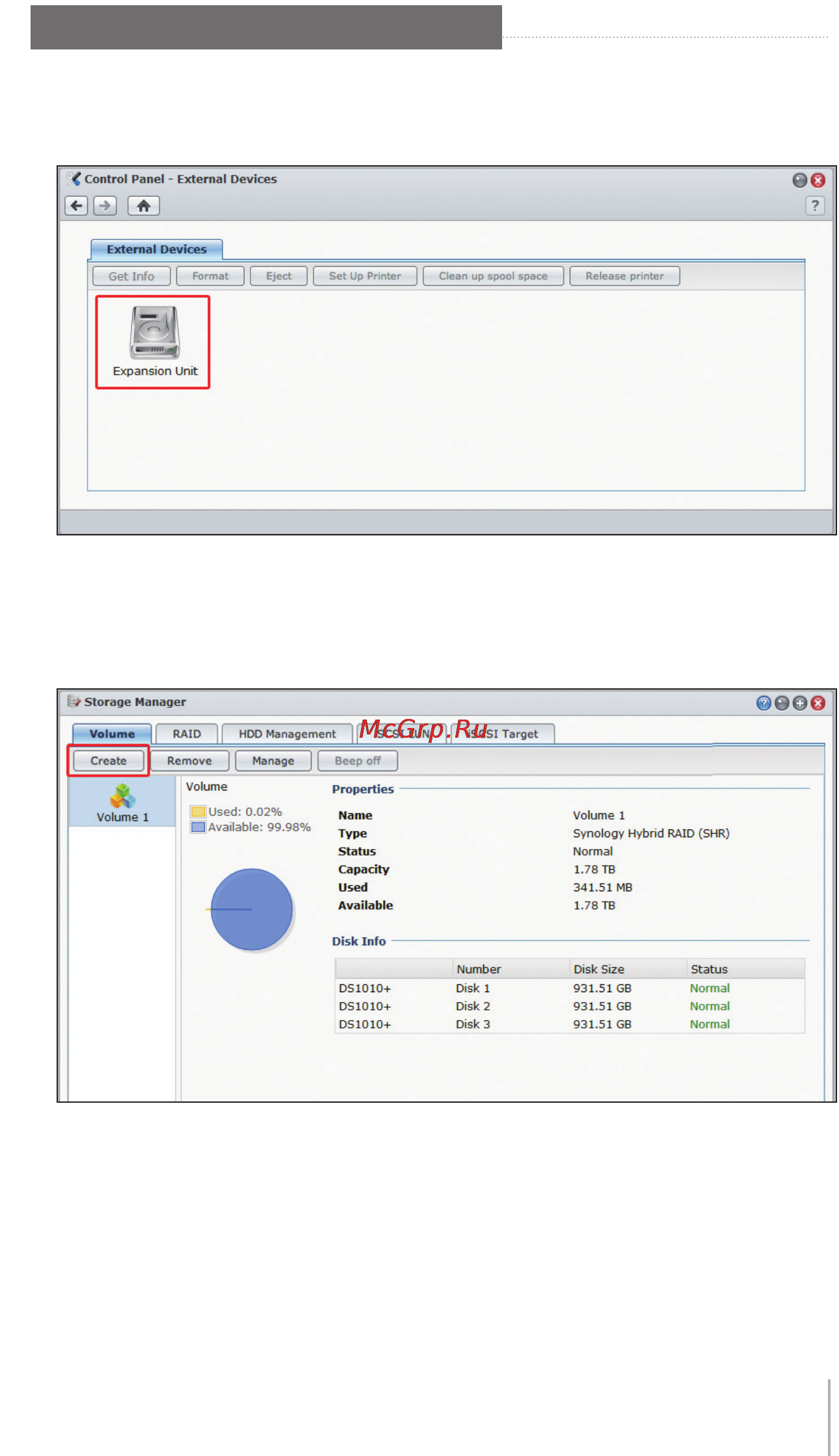 Synology RX1211/RX1211RP [15/24] Work with rs2211 rs2211rp