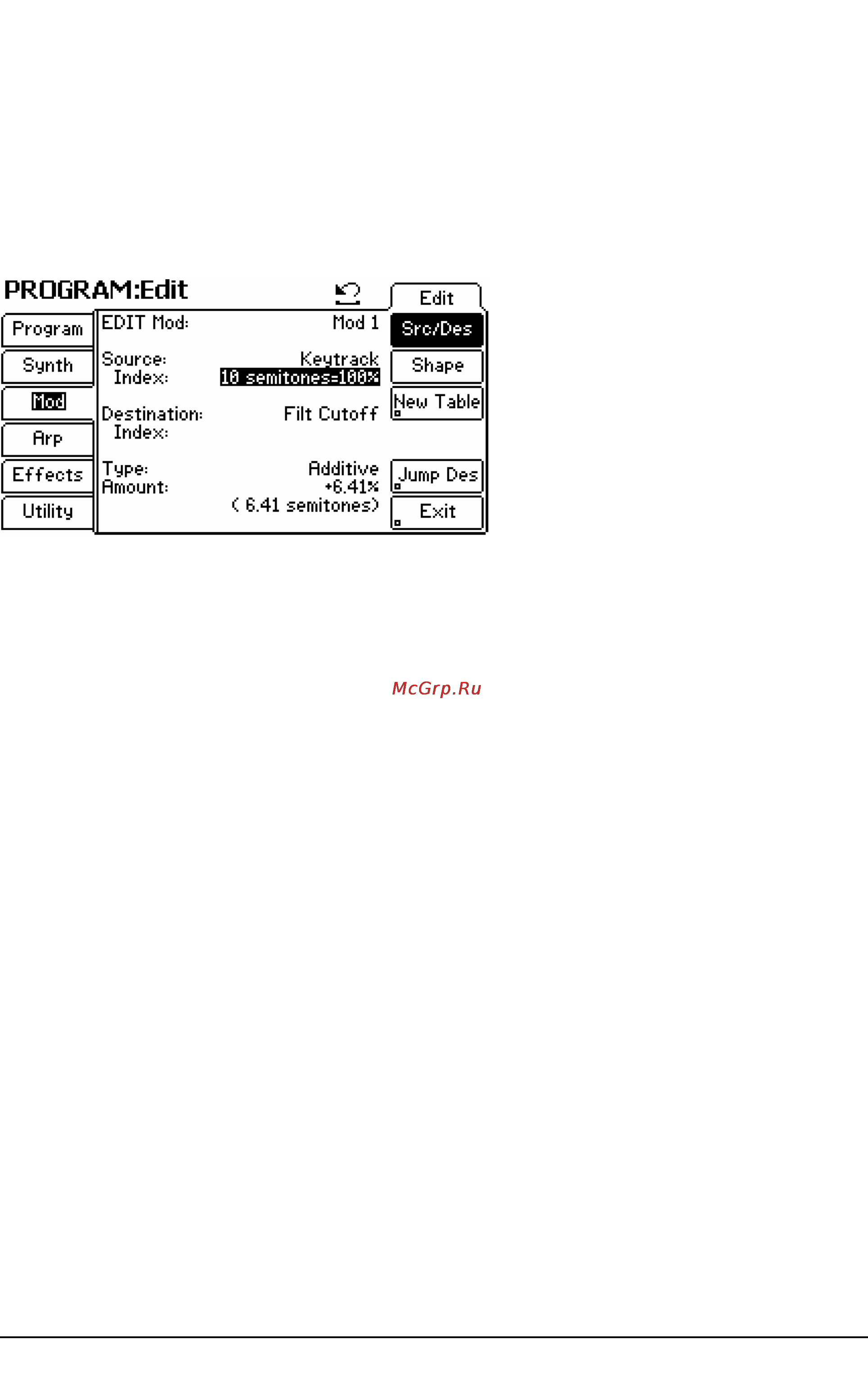 Alesis FUSION 8HD [124/163] Program edit