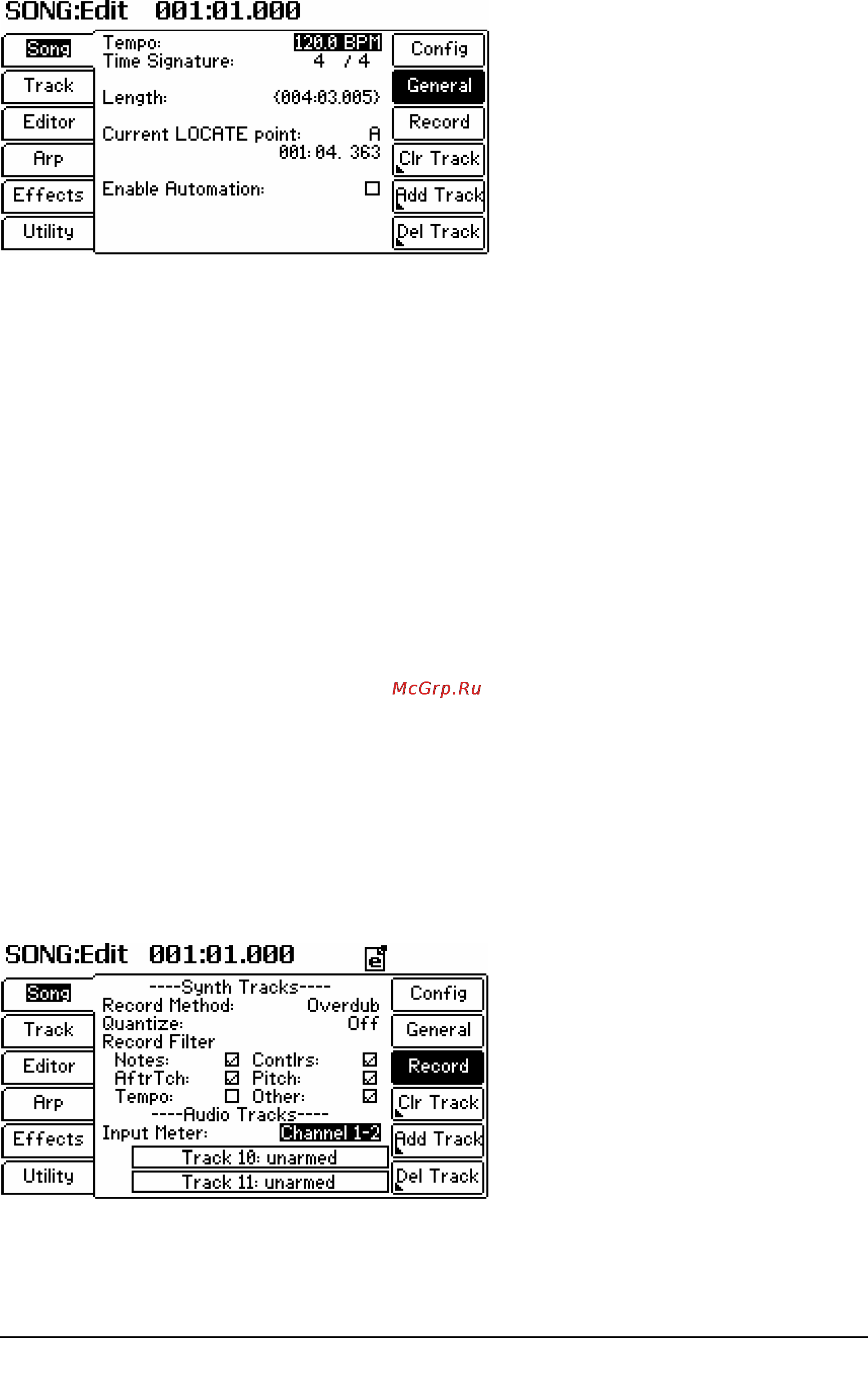 Alesis FUSION 8HD [62/163] Song edit 001 01 00