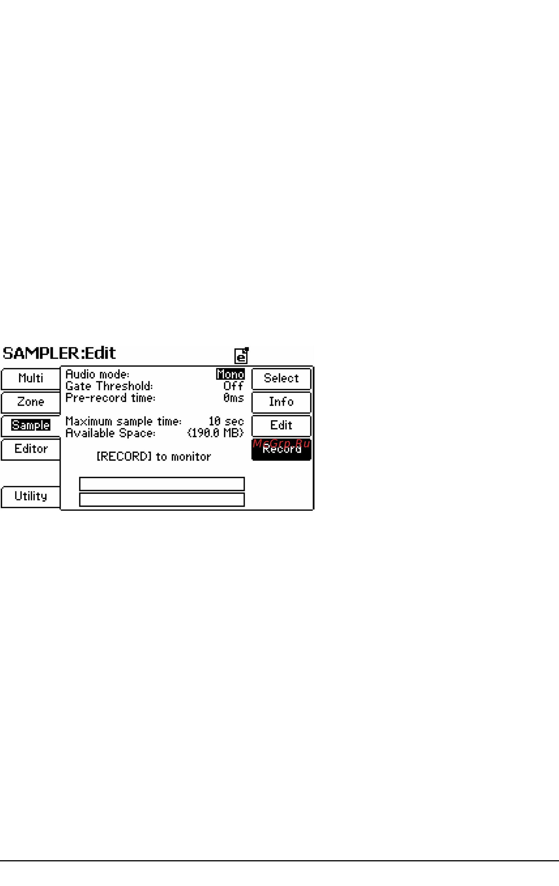 Alesis FUSION 8HD [95/163] Sampler edit g