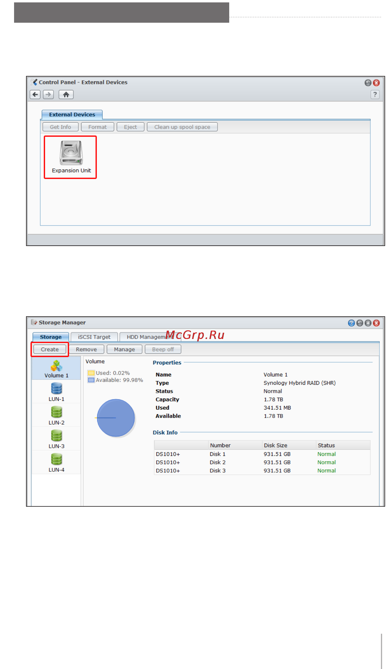 Synology RX4 / RX410 [15/24] Work with synology rackstation
