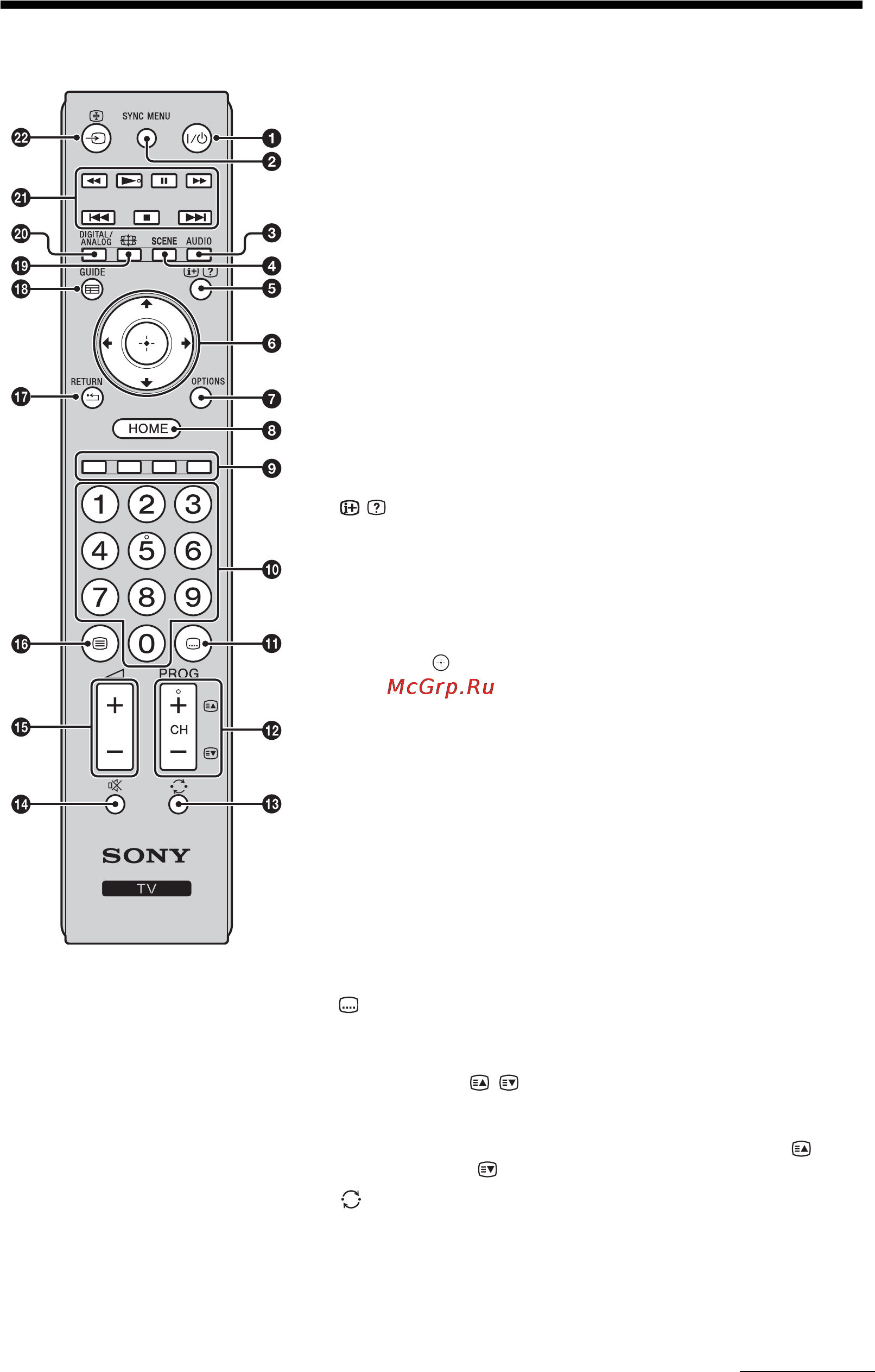 Sony KDL-40BX420 [189/272] Обзор пульта ду