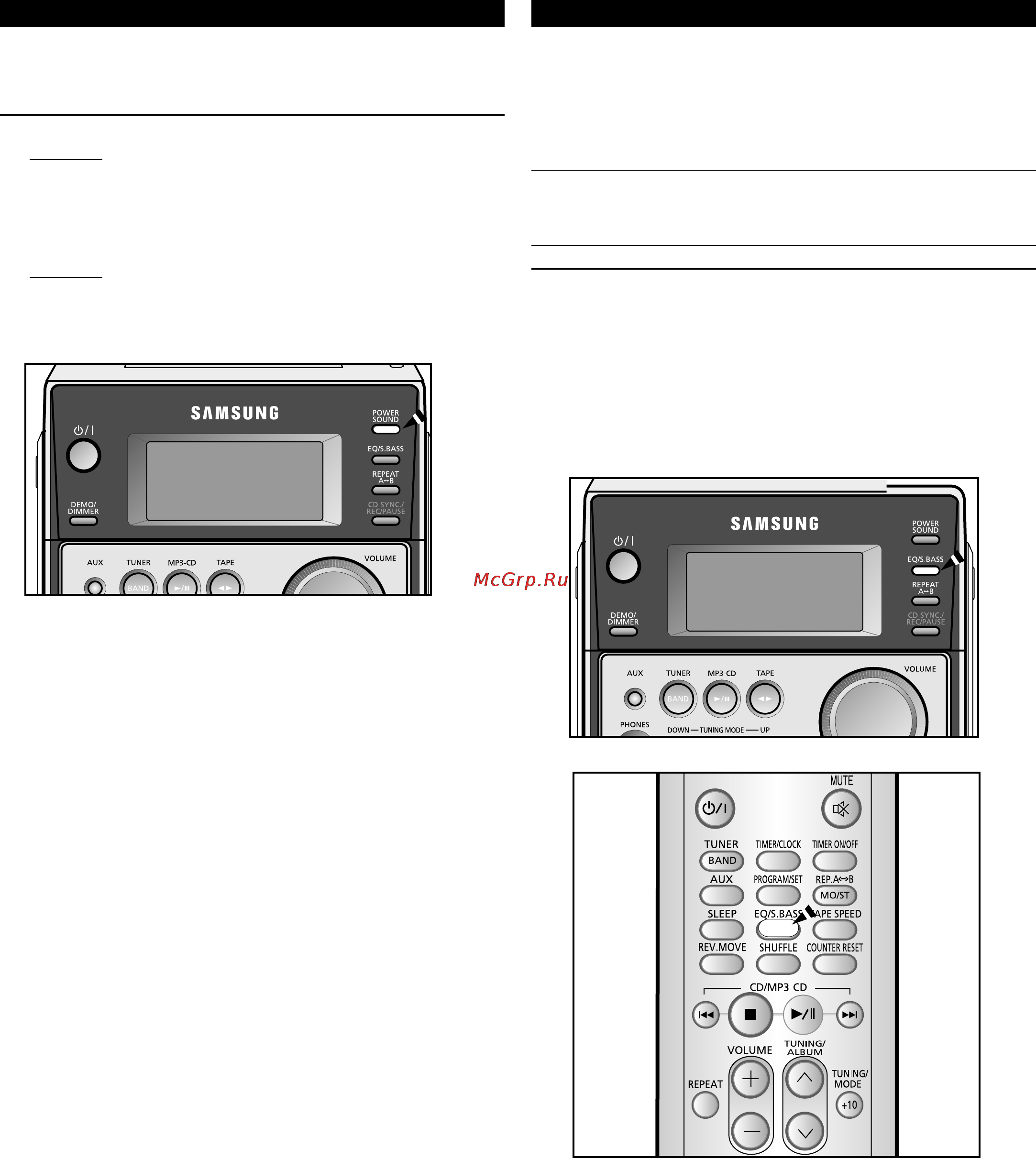 Samsung MM-C6 [19/24] Функция power sound